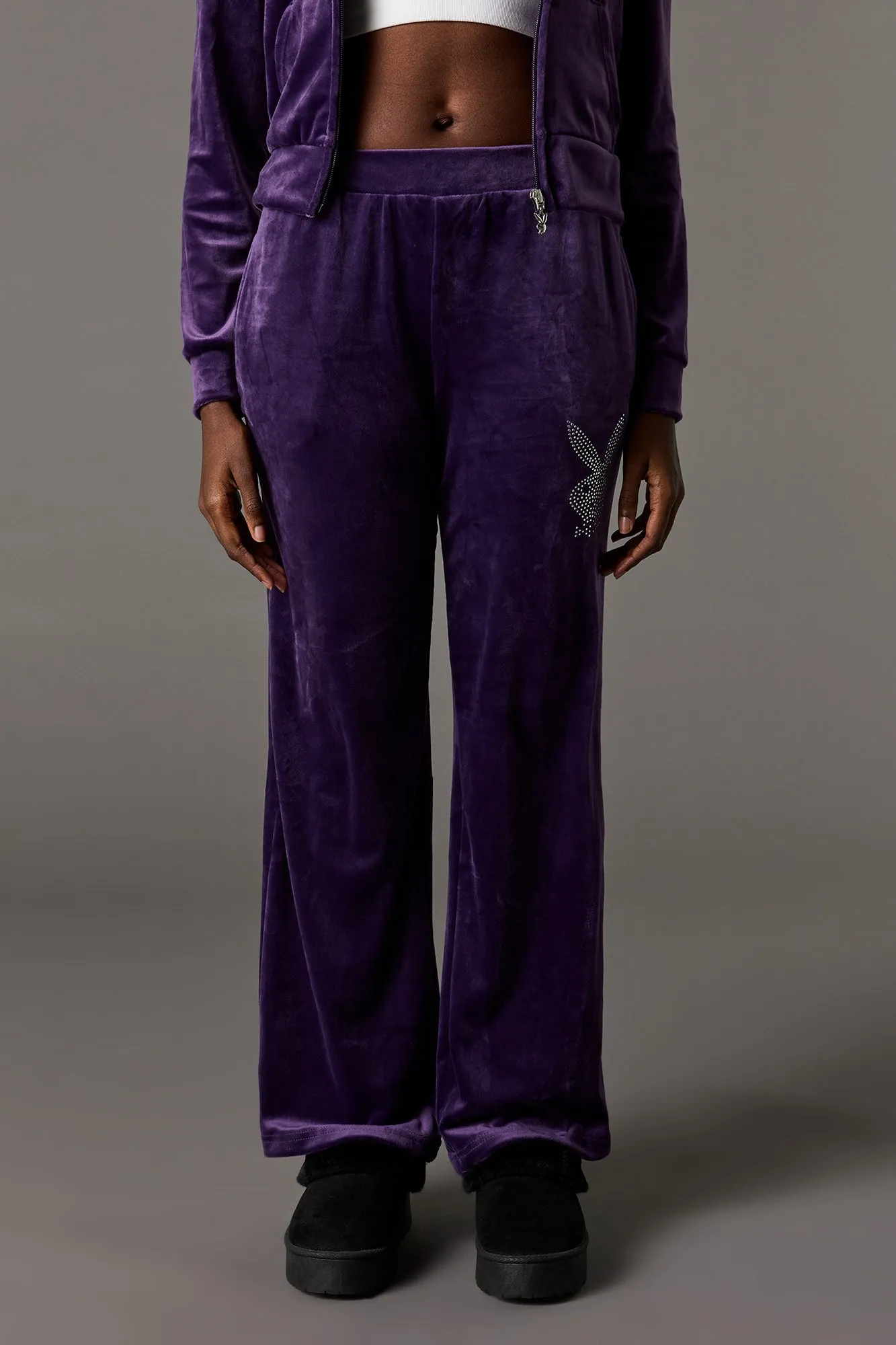 Playboy Rhinestone Velour Sweatpant sold by Urban Planet product image thumbnail 2