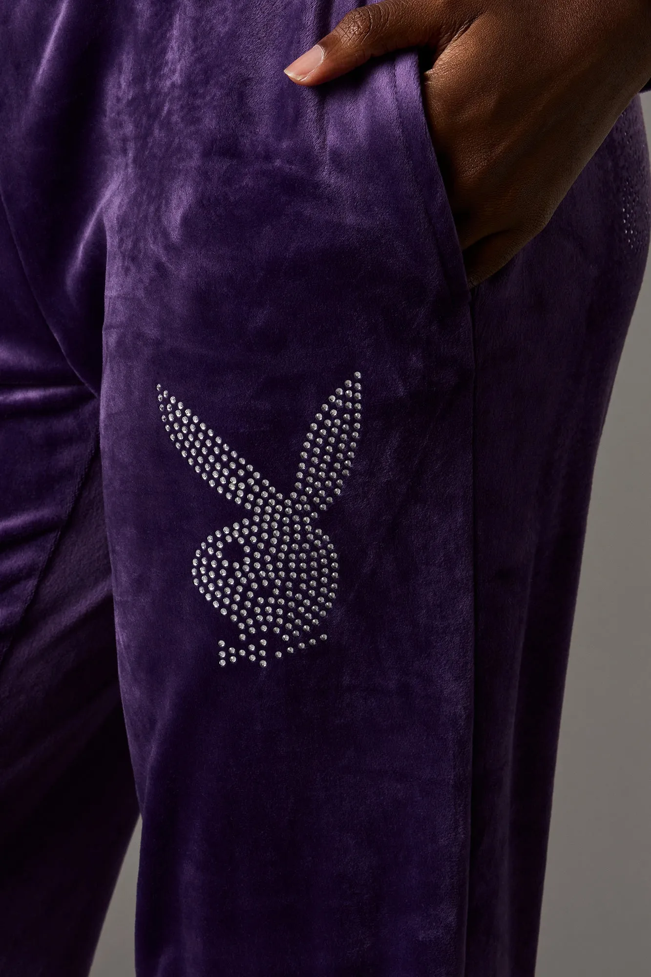 Playboy Rhinestone Velour Sweatpant sold by Urban Planet product image thumbnail 4