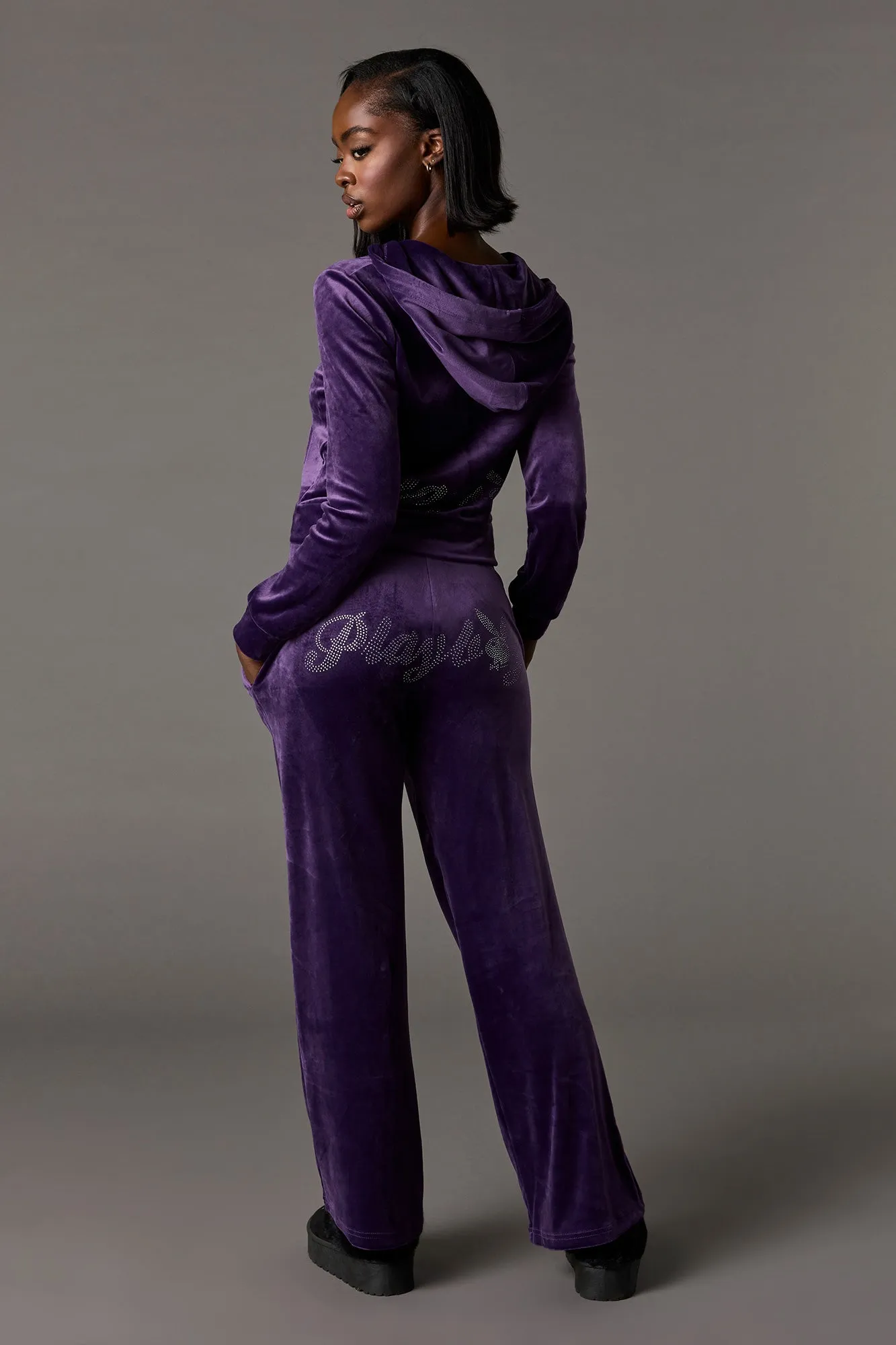Playboy Rhinestone Velour Sweatpant sold by Urban Planet product image thumbnail 3