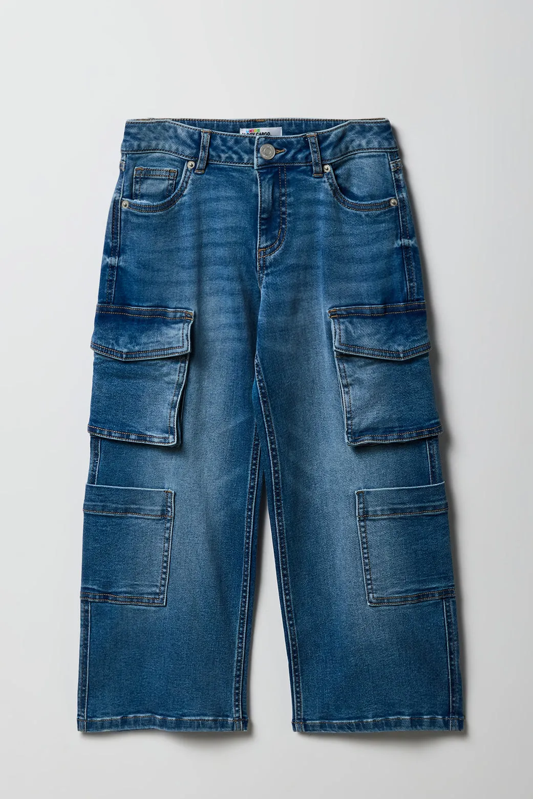 Girls Baggy Wide Leg Cargo Jean sold by Urban Planet product image thumbnail 5