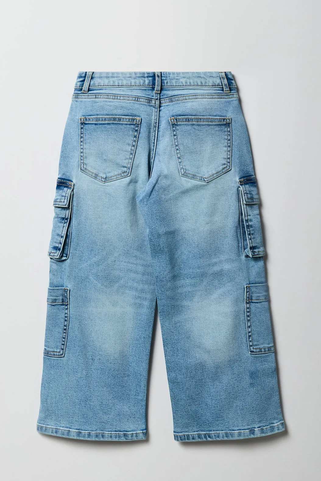 Girls Baggy Wide Leg Cargo Jean sold by Urban Planet product image thumbnail 4