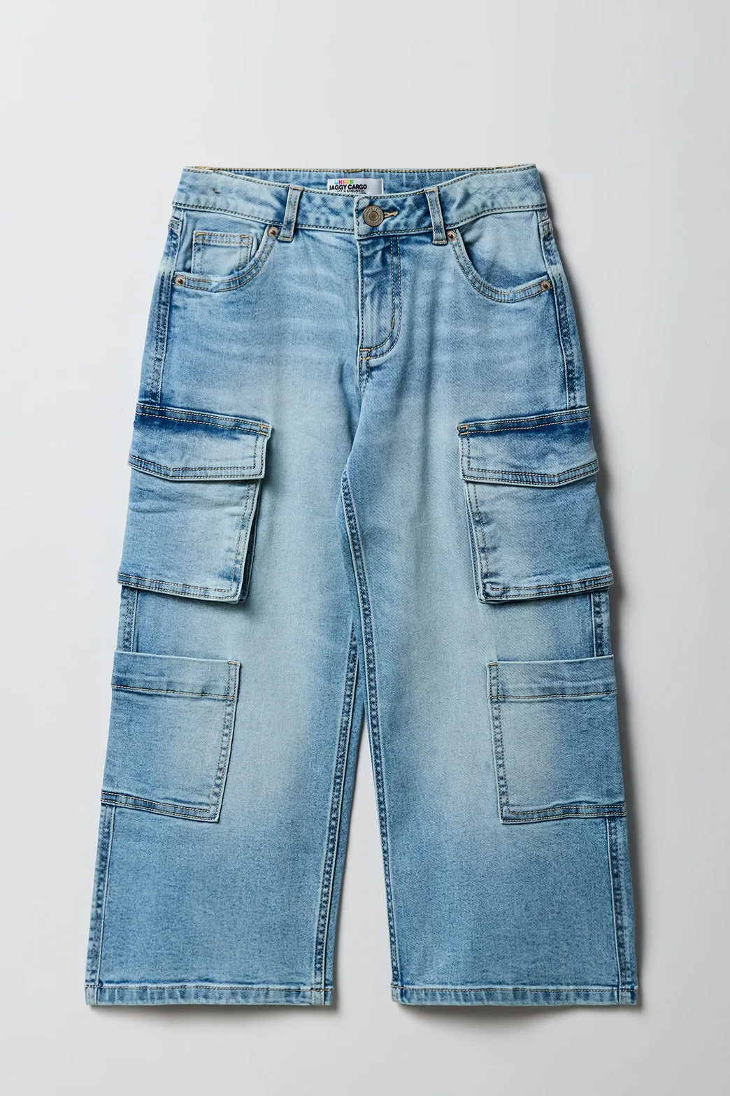 Girls Baggy Wide Leg Cargo Jean sold by Urban Planet product image thumbnail 3