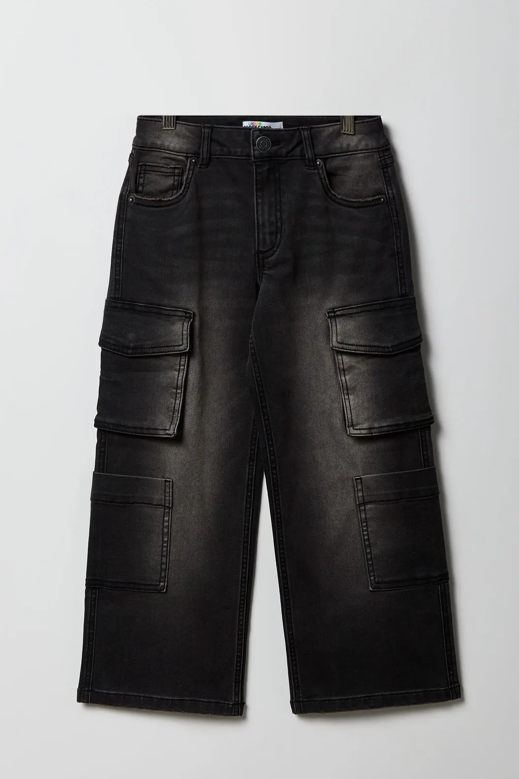 Girls Baggy Wide Leg Cargo Jean sold by Urban Planet