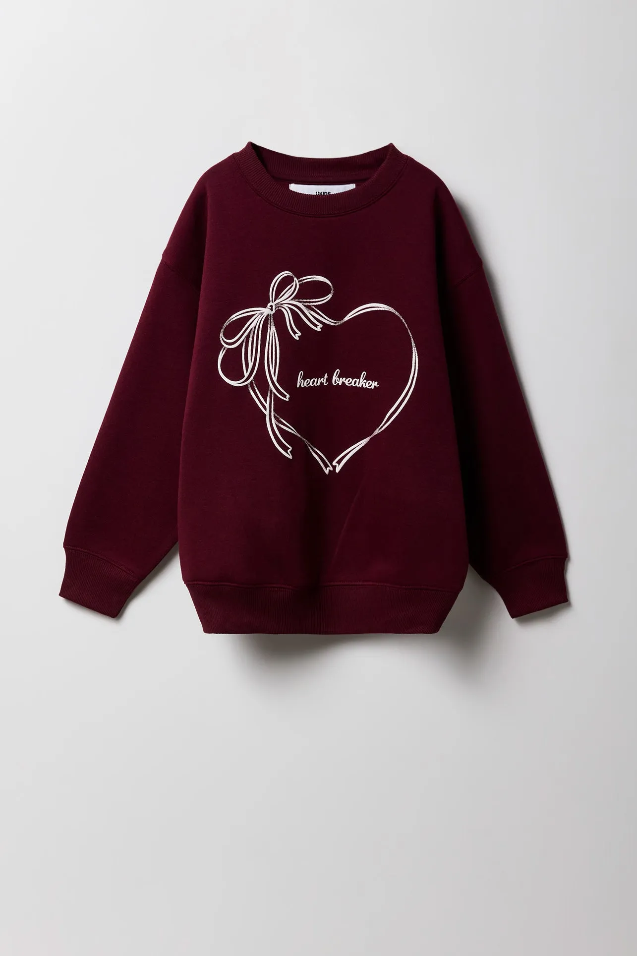 Girls Fleece Oversized Embroidered Sweatshirt sold by Urban Planet