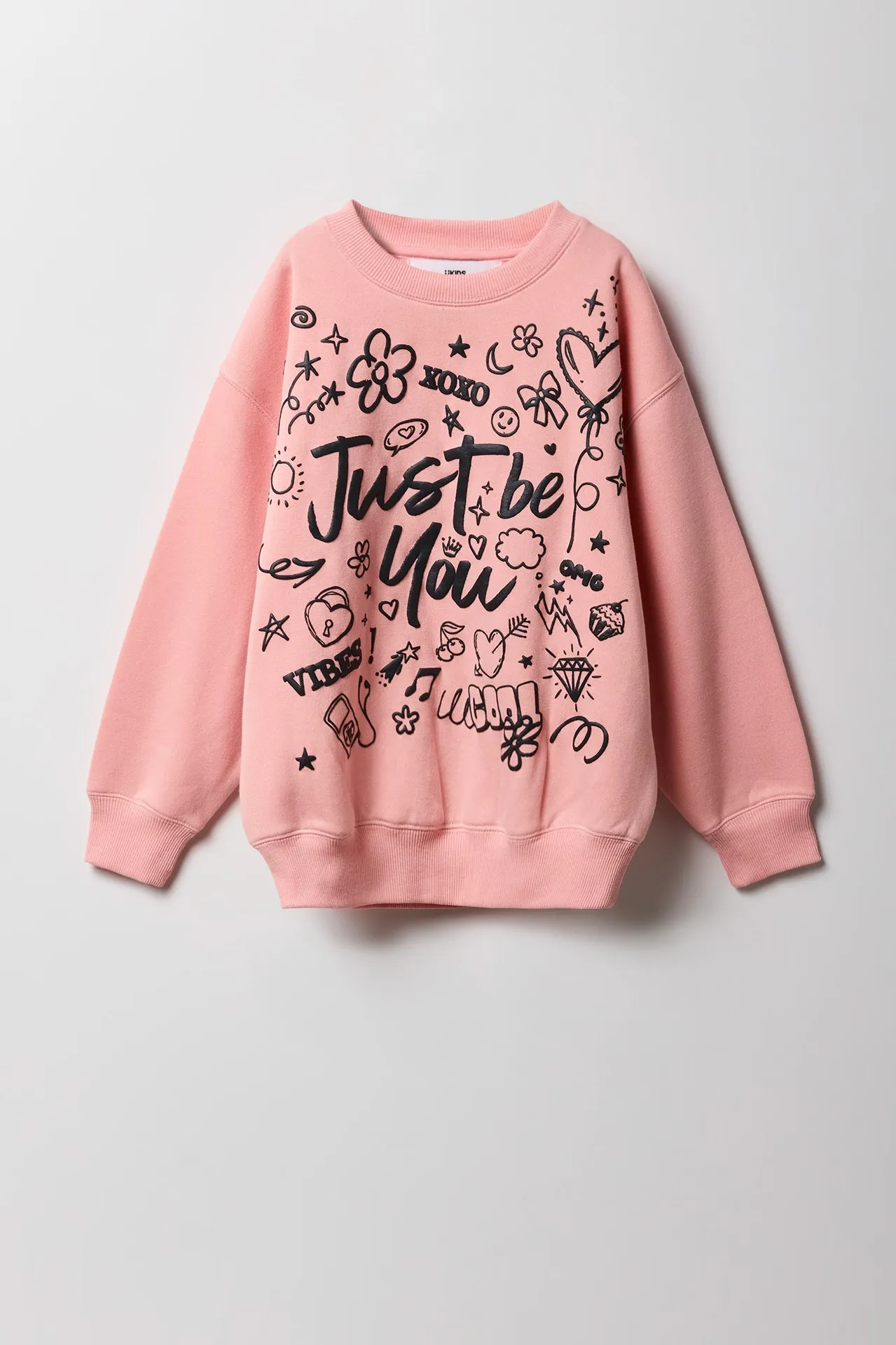 Girls Fleece Oversized Puff Print Sweatshirt sold by Urban Planet product image thumbnail 5
