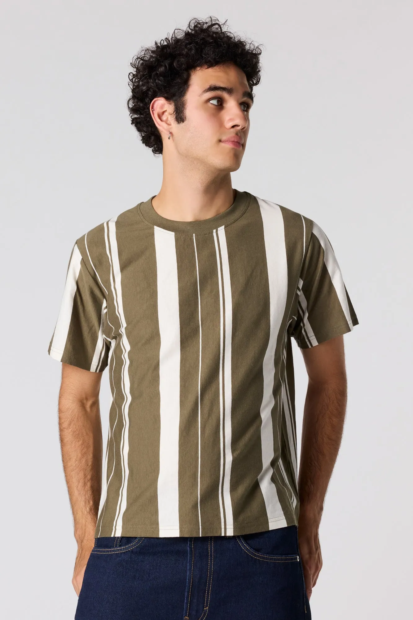 Vertical Striped T-Shirt sold by Urban Planet