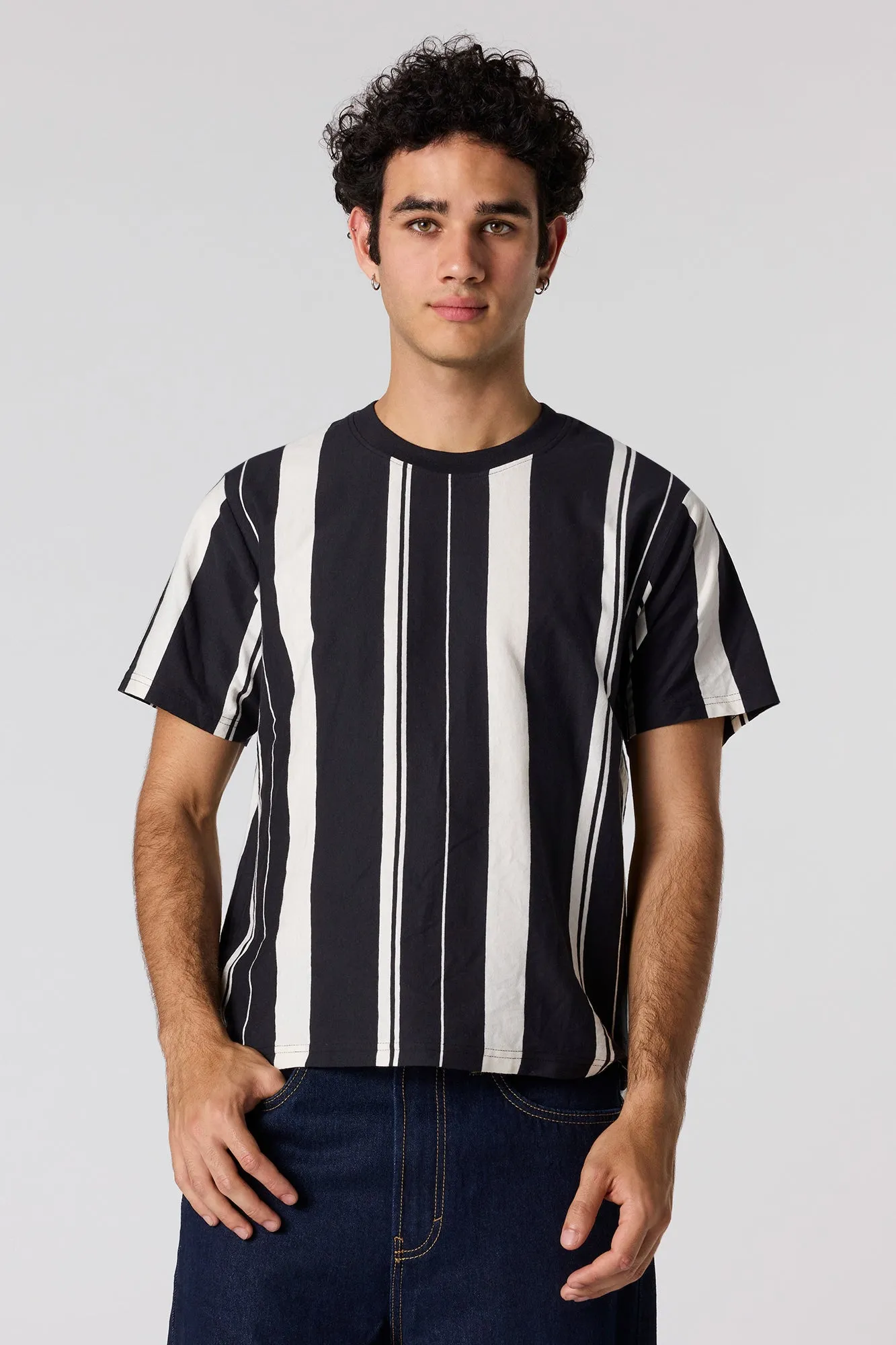 Vertical Striped T-Shirt sold by Urban Planet product image thumbnail 4