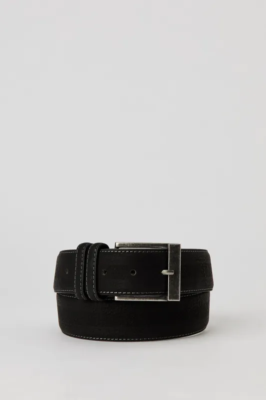 Faux Leather Contrast Stitch Belt sold by Urban Planet