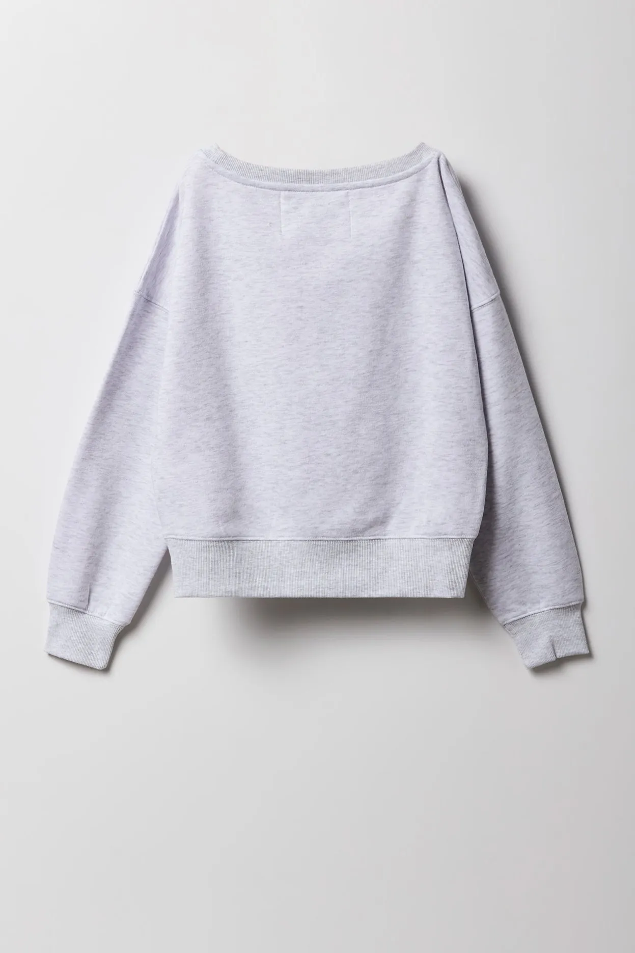 Girls Fleece Off Shoulder Puff Print Sweatshirt sold by Urban Planet product image thumbnail 2