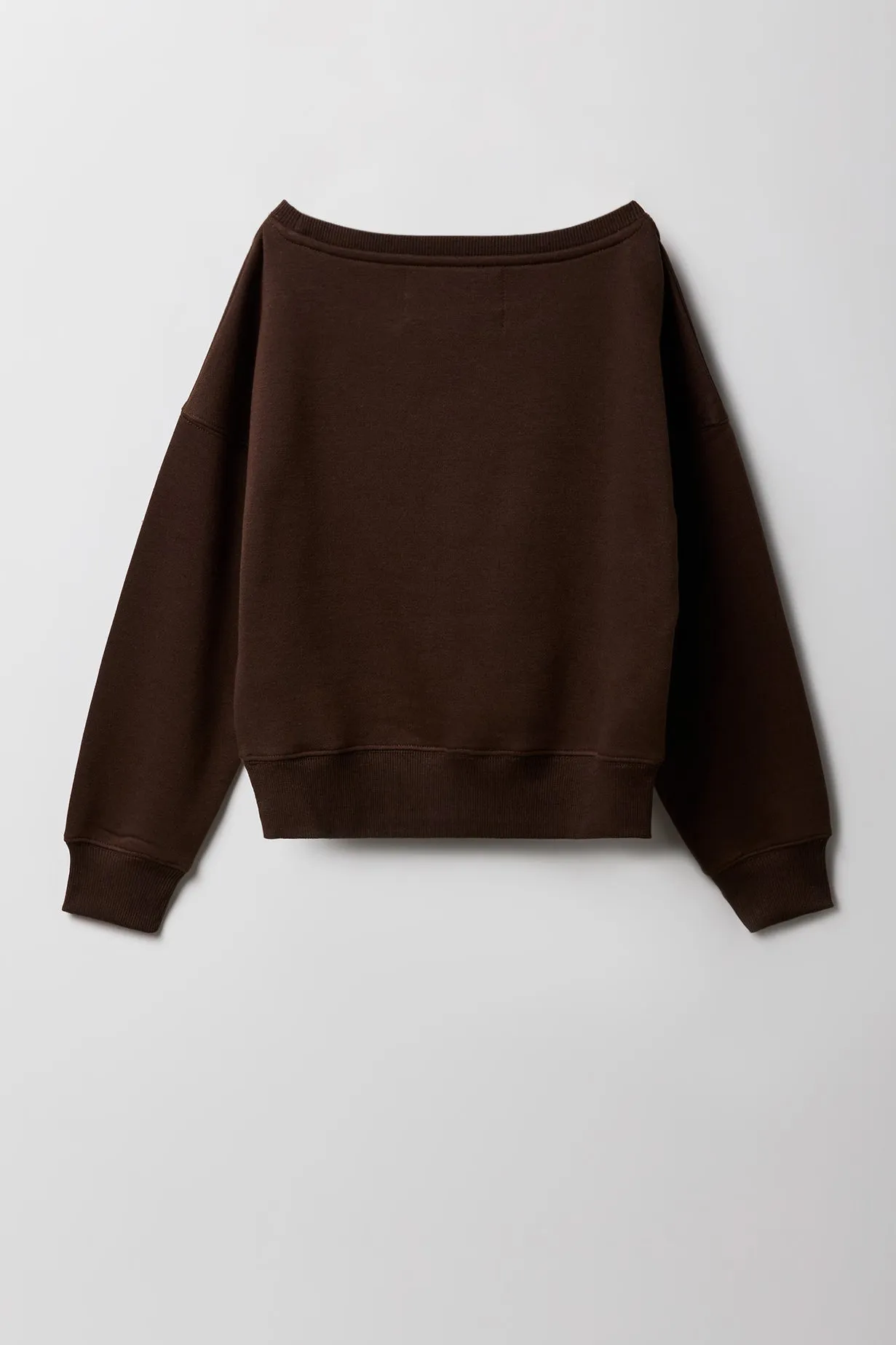 Girls Fleece Off Shoulder Puff Print Sweatshirt sold by Urban Planet product image thumbnail 4