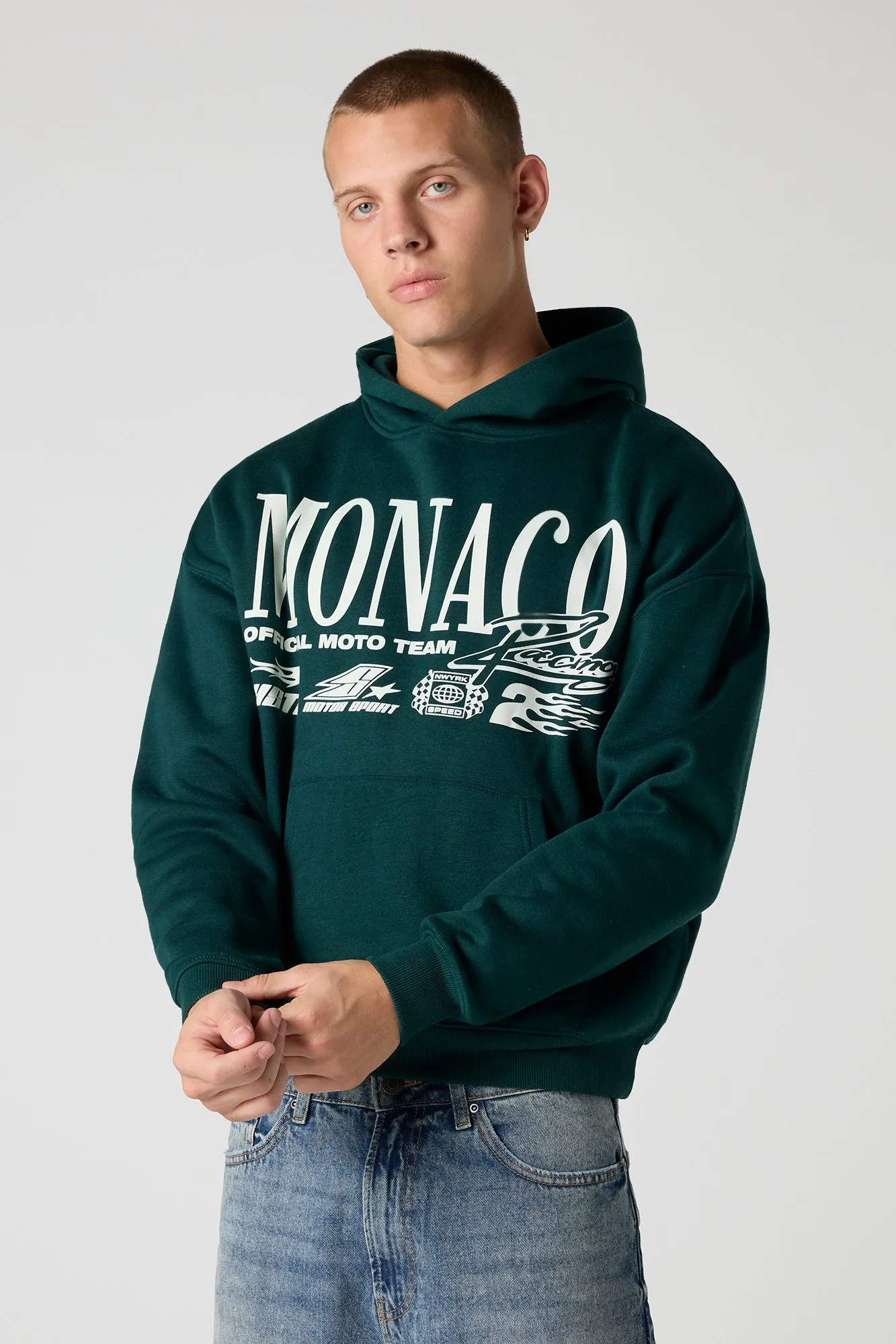 Graphic Boxy Fleece Hoodie sold by Urban Planet product image thumbnail 2
