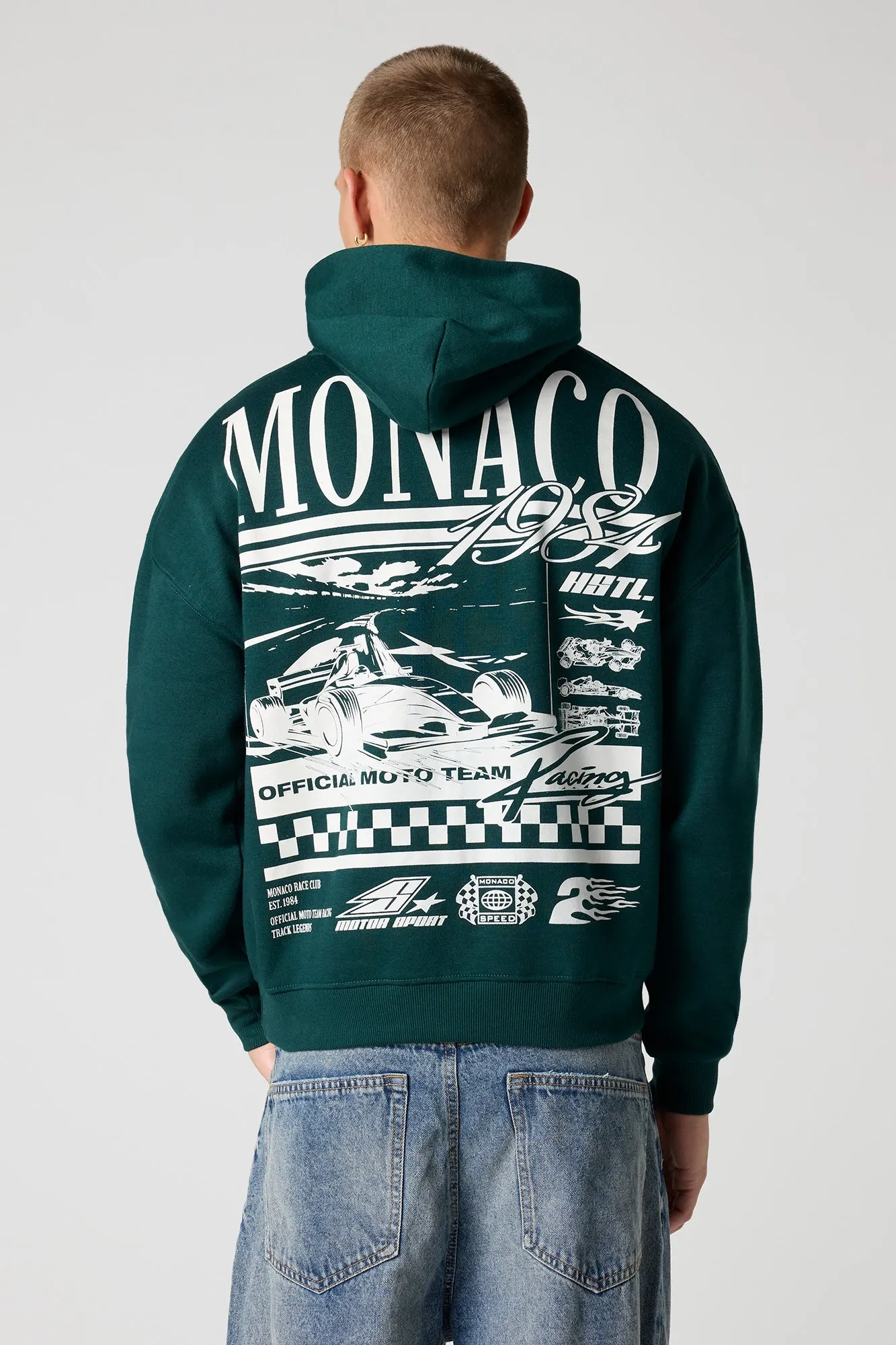 Graphic Boxy Fleece Hoodie sold by Urban Planet