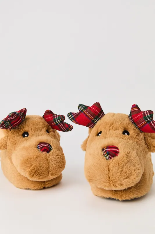 3D Reindeer Christmas Slippers sold by Urban Planet