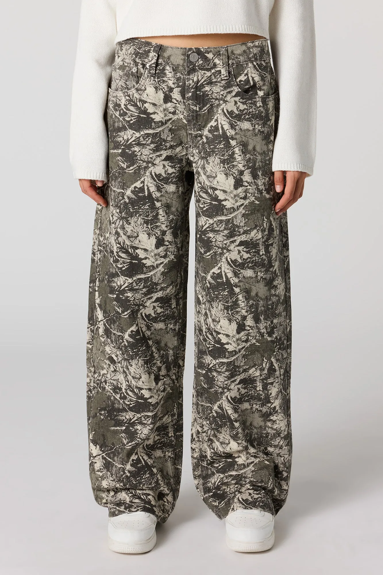 Camo Low Rise Baggy Pant with Bows sold by Urban Planet product image thumbnail 2