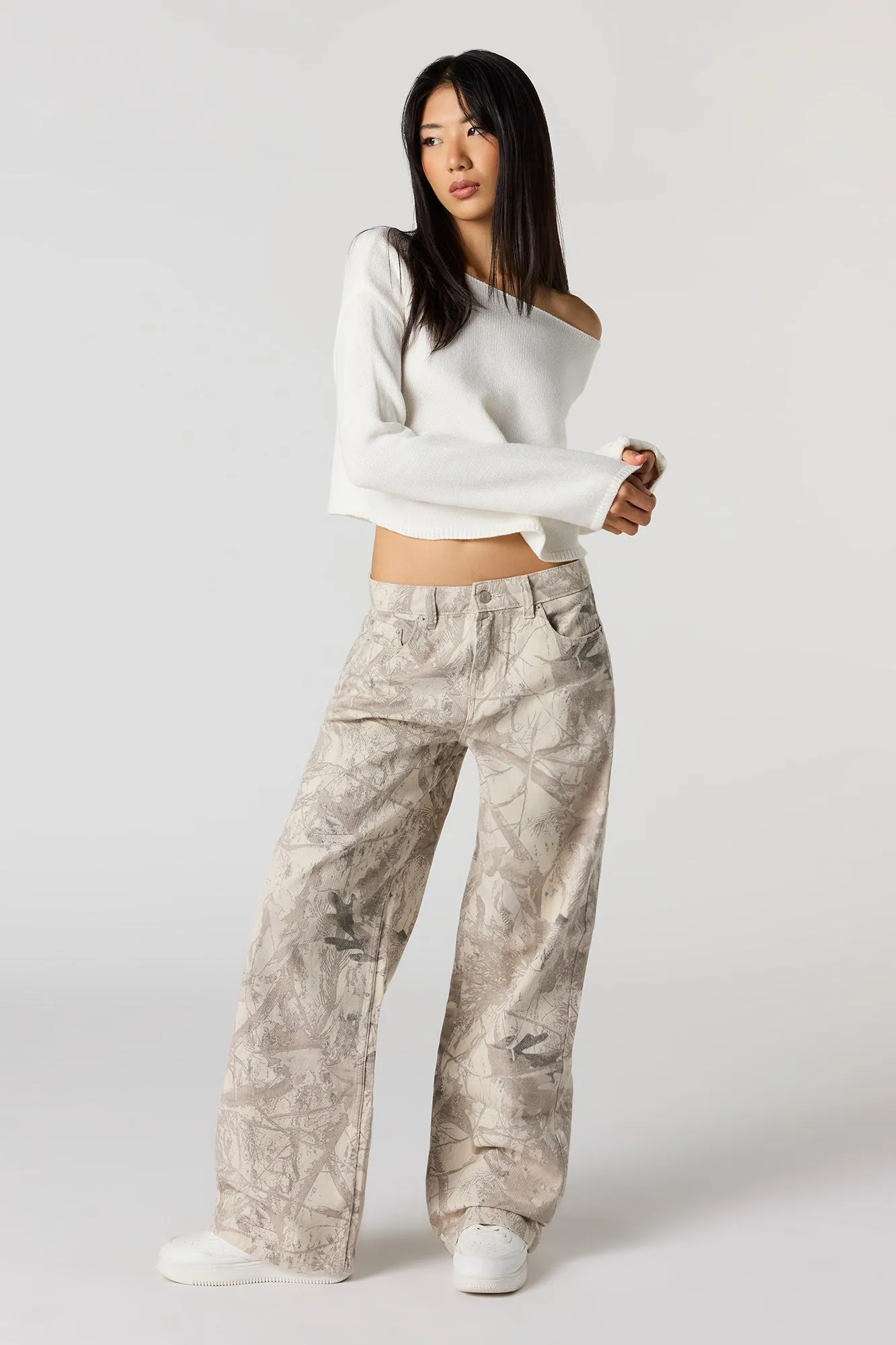 Camo Low Rise Baggy Pant with Bows sold by Urban Planet product image thumbnail 4