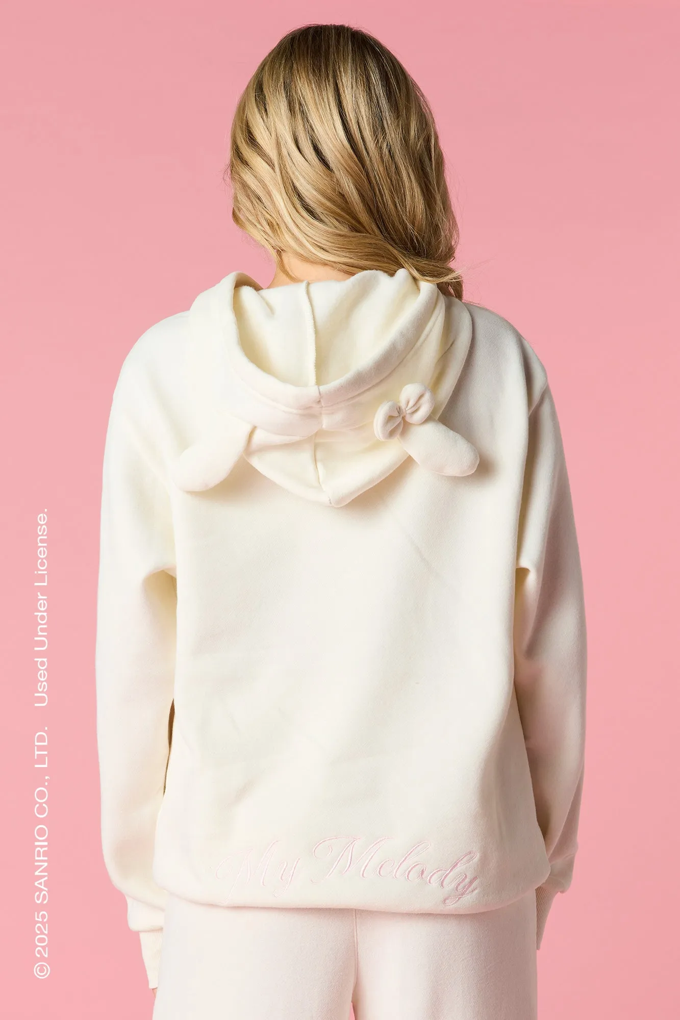 My Melody™ Embroidered Fleece 3D Hoodie sold by Urban Planet product image thumbnail 3