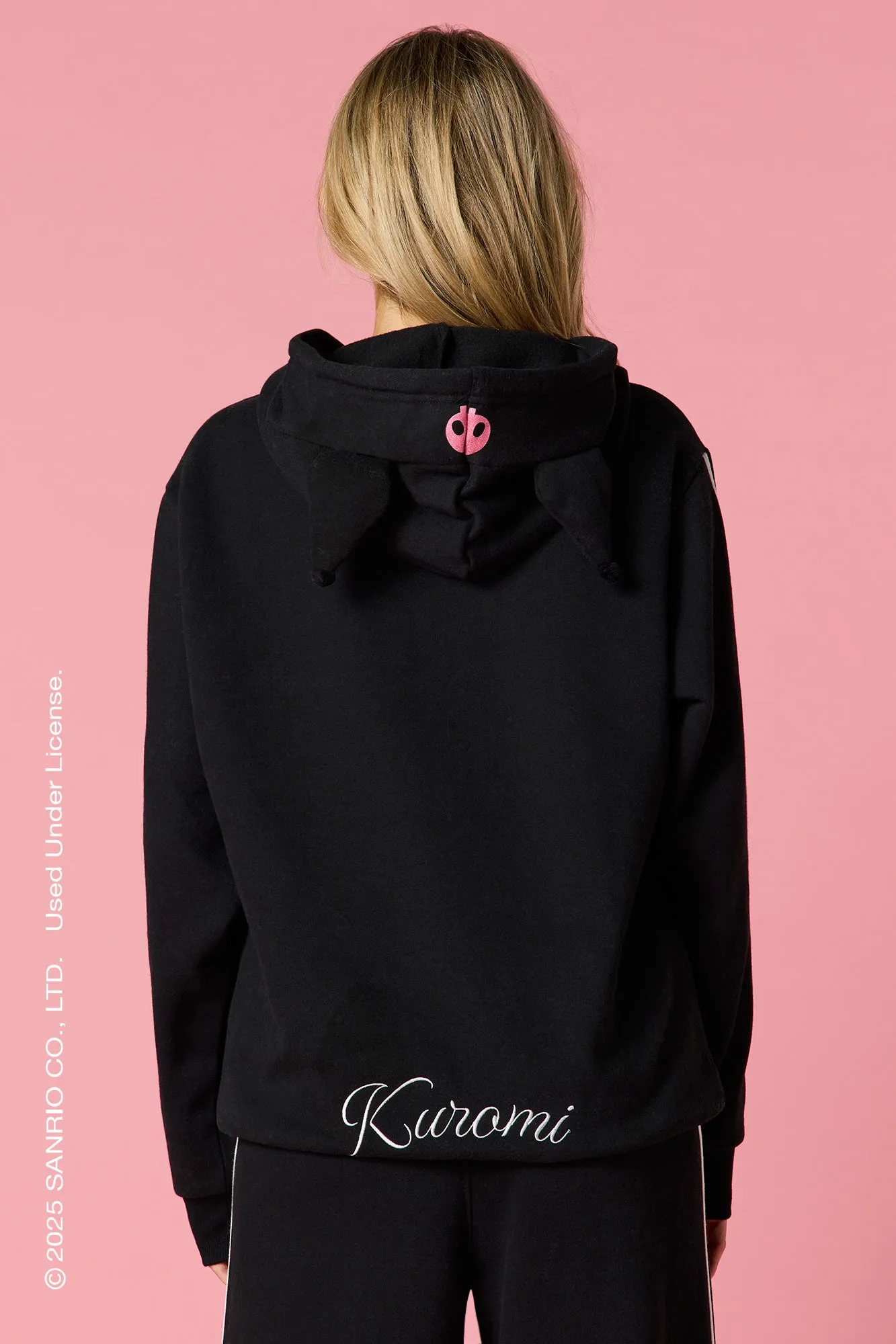 Kuromi™ Embroidered Fleece 3D Hoodie sold by Urban Planet product image thumbnail 3