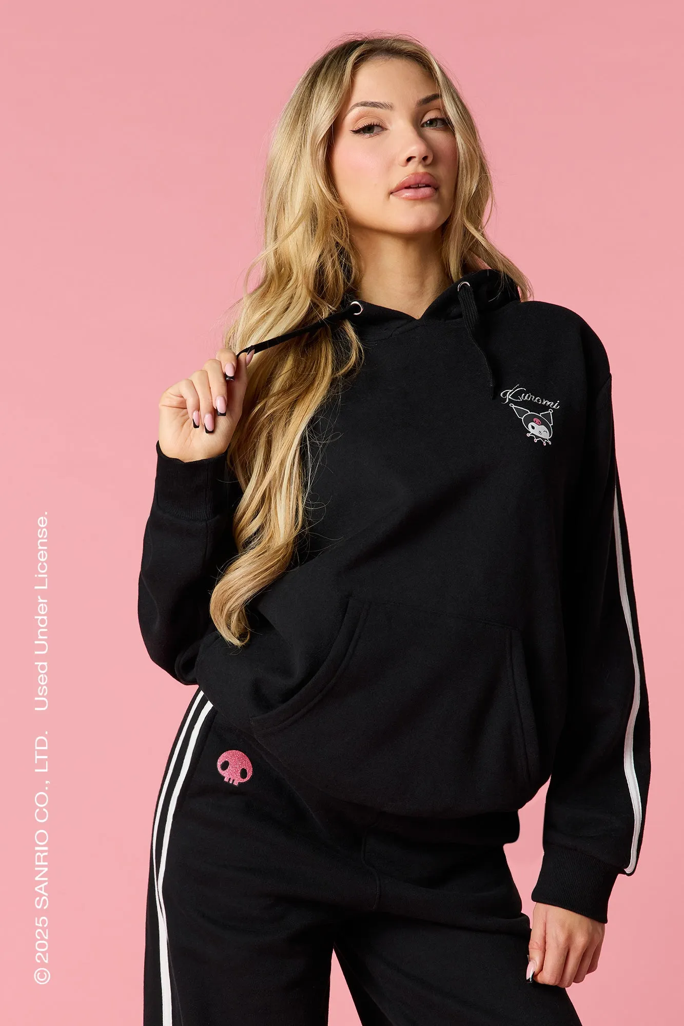 Kuromi™ Embroidered Fleece 3D Hoodie sold by Urban Planet product image thumbnail 2