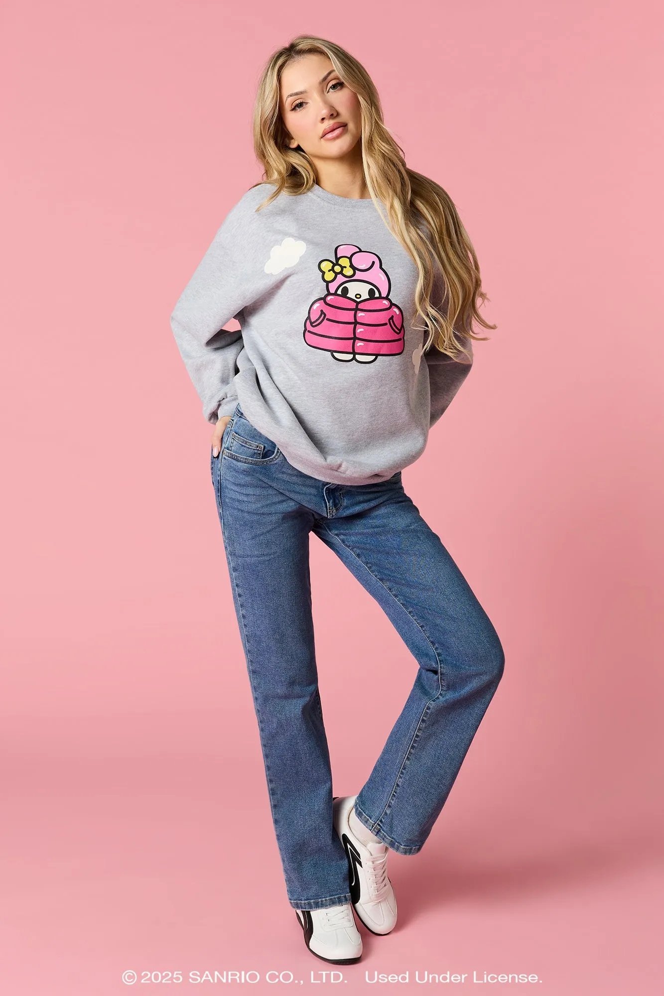 My Melody™ Puff Print Fleece Sweatshirt sold by Urban Planet product image thumbnail 3
