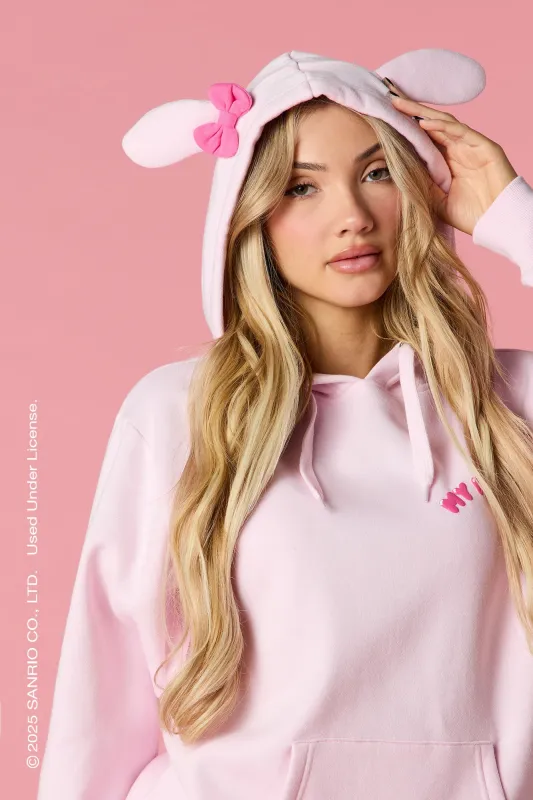 My Melody™ Puff Print Fleece 3D Hoodie sold by Urban Planet