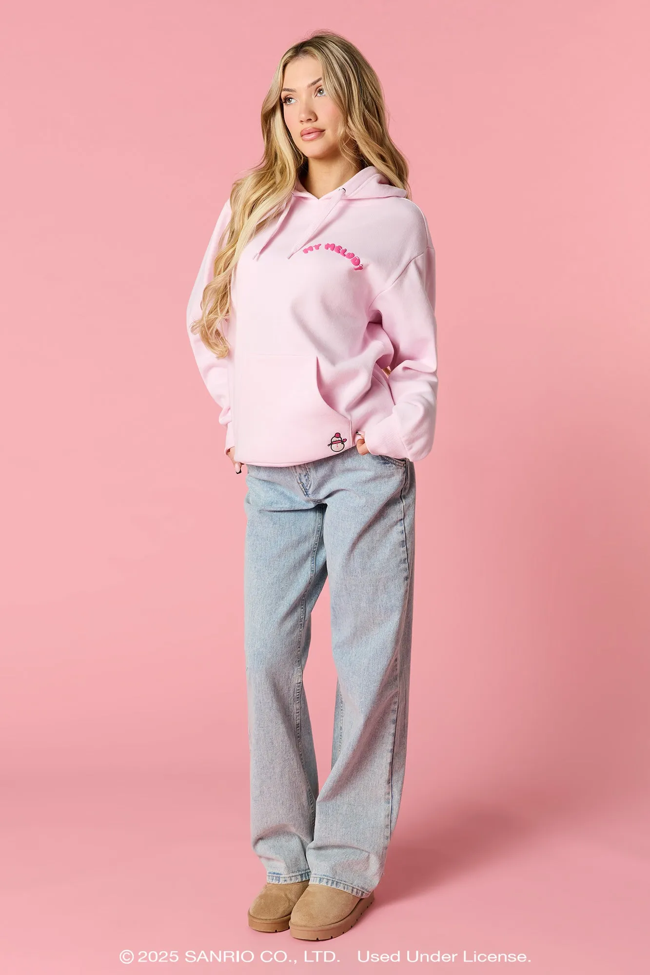 My Melody™ Puff Print Fleece 3D Hoodie sold by Urban Planet product image thumbnail 4