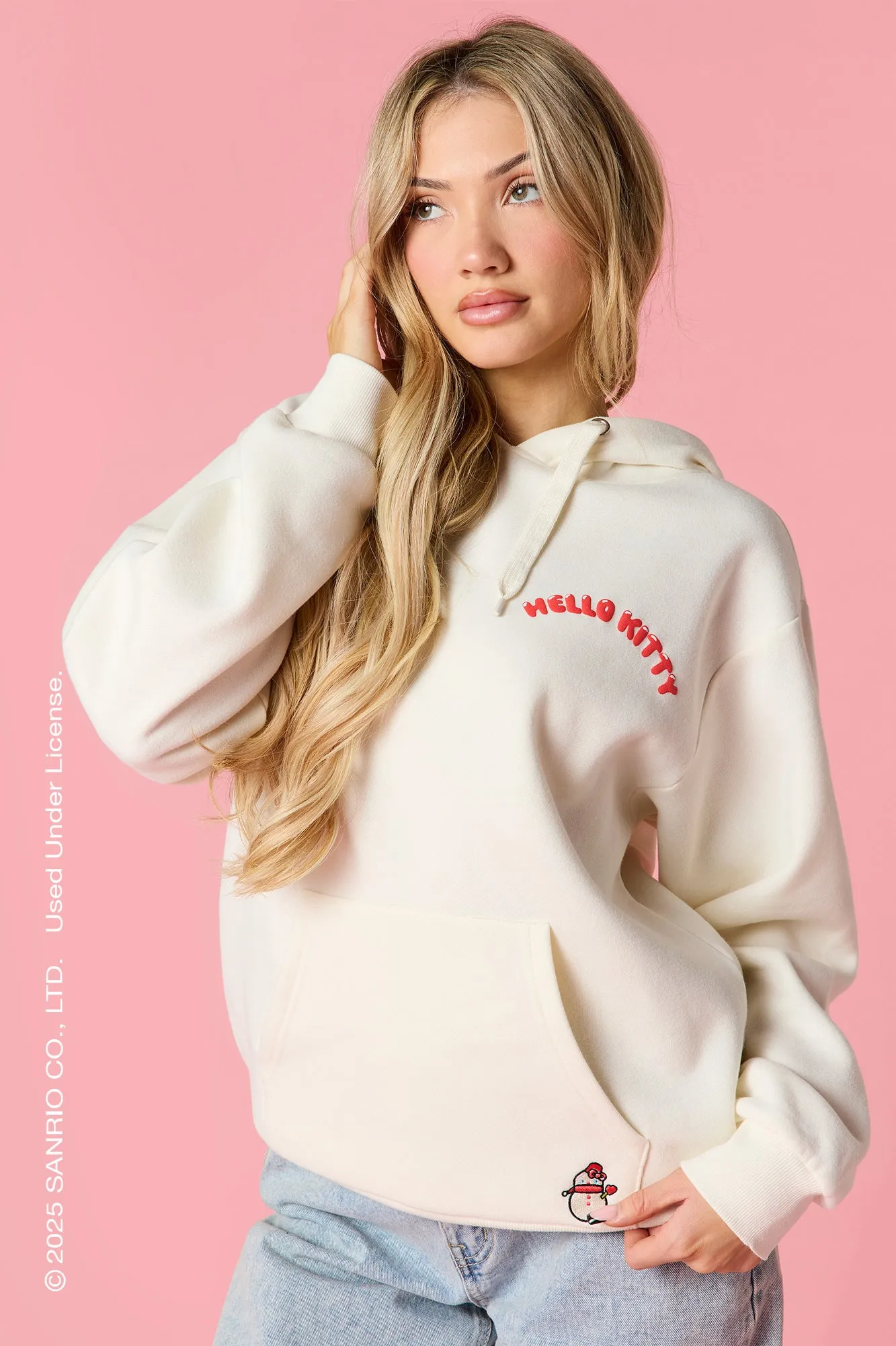 Hello Kitty® Puff Print Fleece 3D Hoodie sold by Urban Planet product image thumbnail 2