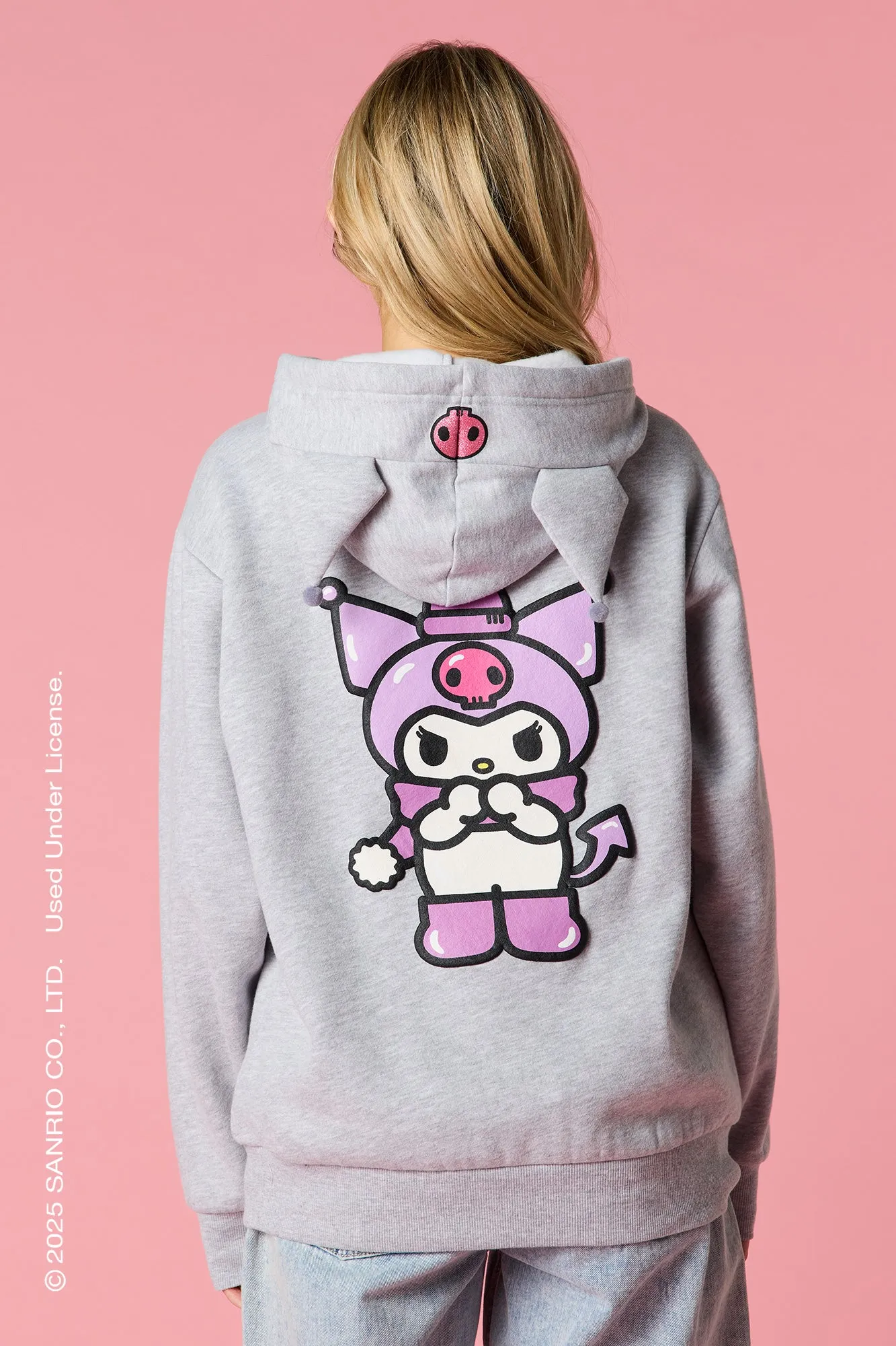 Kuromi™ Puff Print Fleece 3D Hoodie sold by Urban Planet product image thumbnail 3
