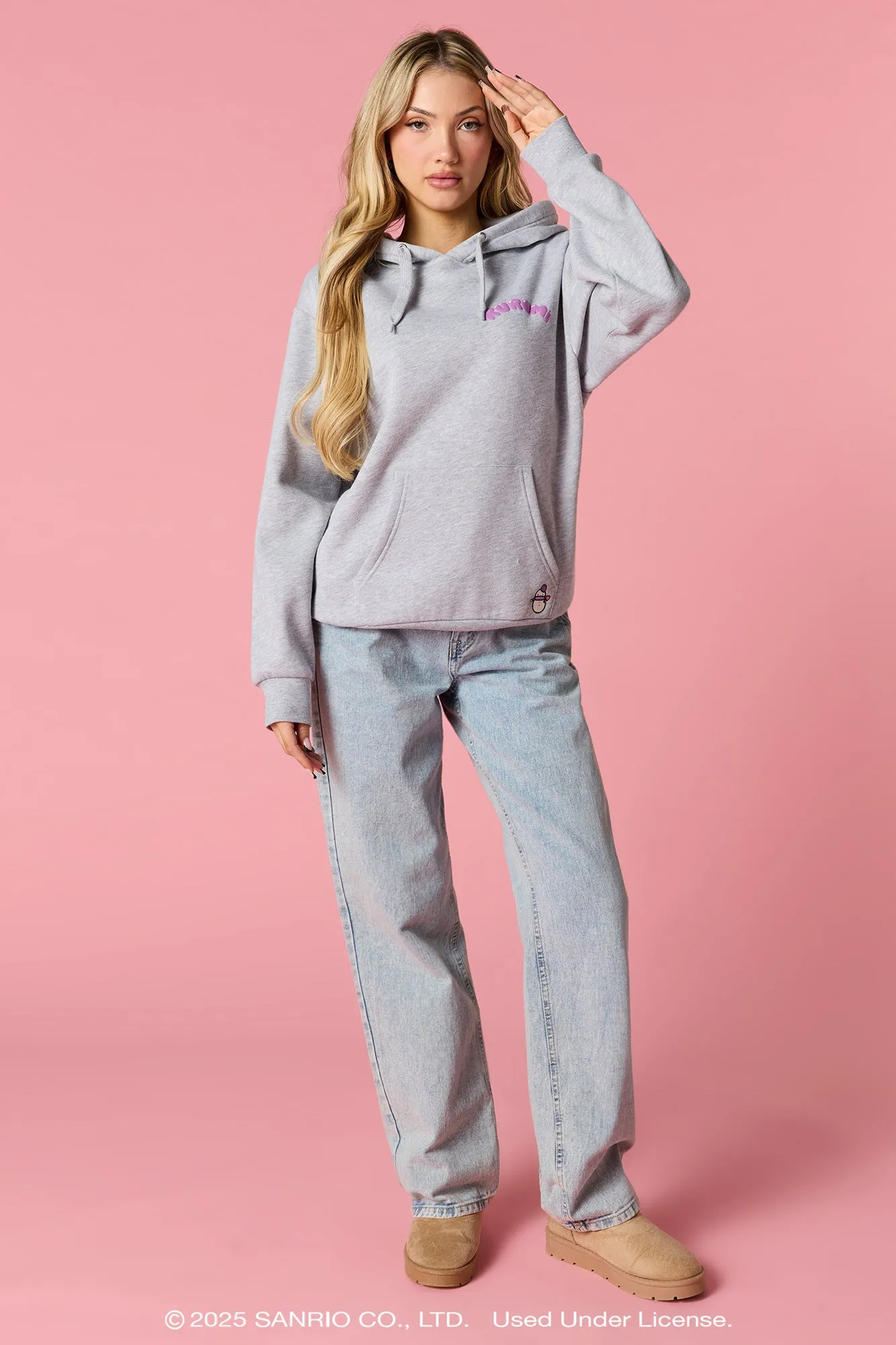 Kuromi™ Puff Print Fleece 3D Hoodie sold by Urban Planet product image thumbnail 4