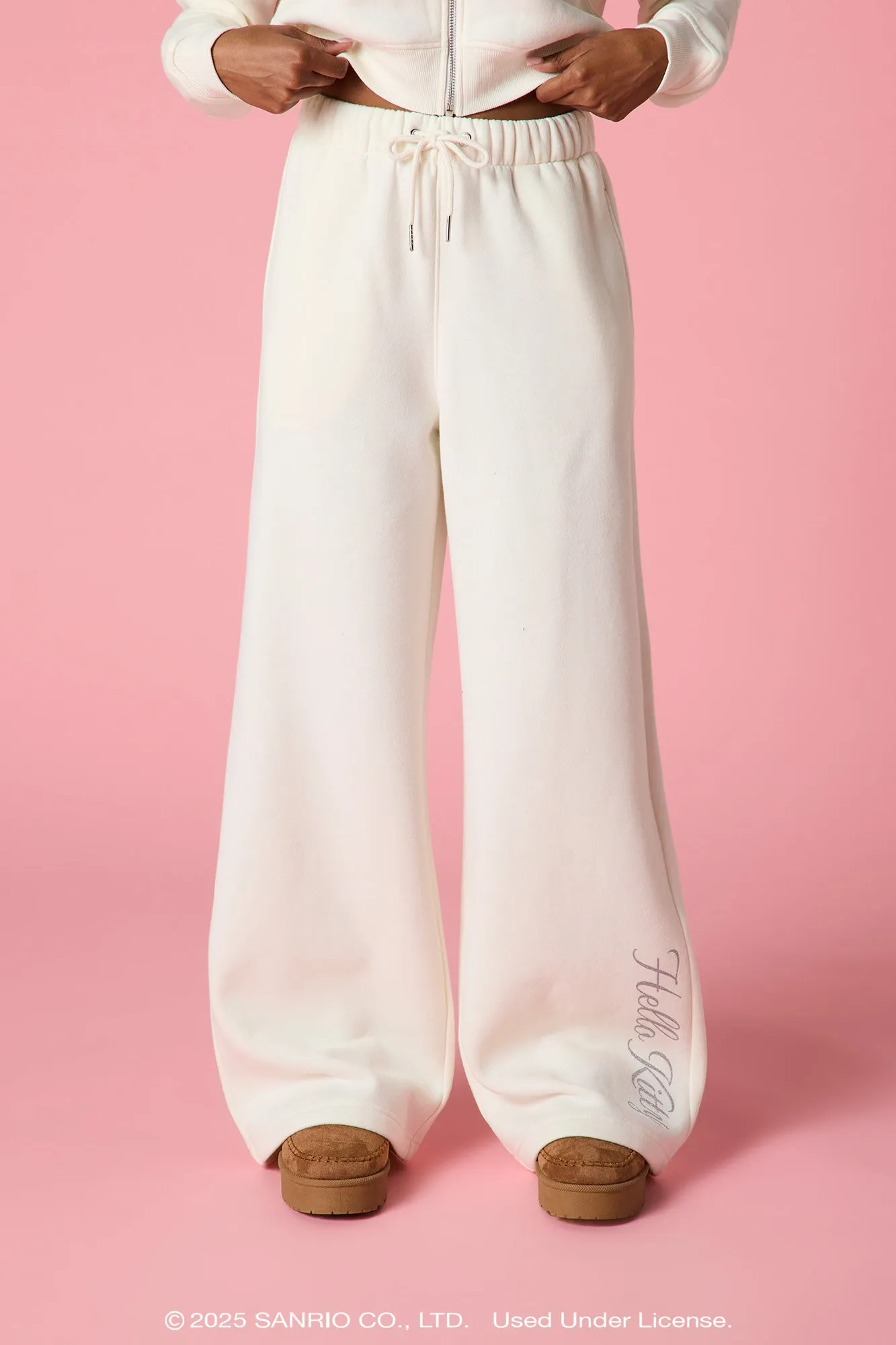 Hello Kitty® Glitter Graphic Wide Leg Sweatpant sold by Urban Planet product image thumbnail 2