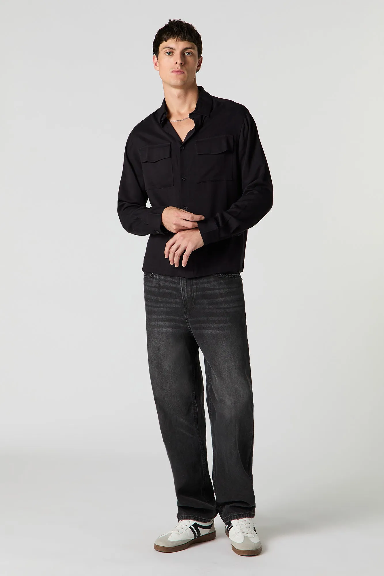 Long Sleeve Button-Up Top sold by Urban Planet product image thumbnail 3