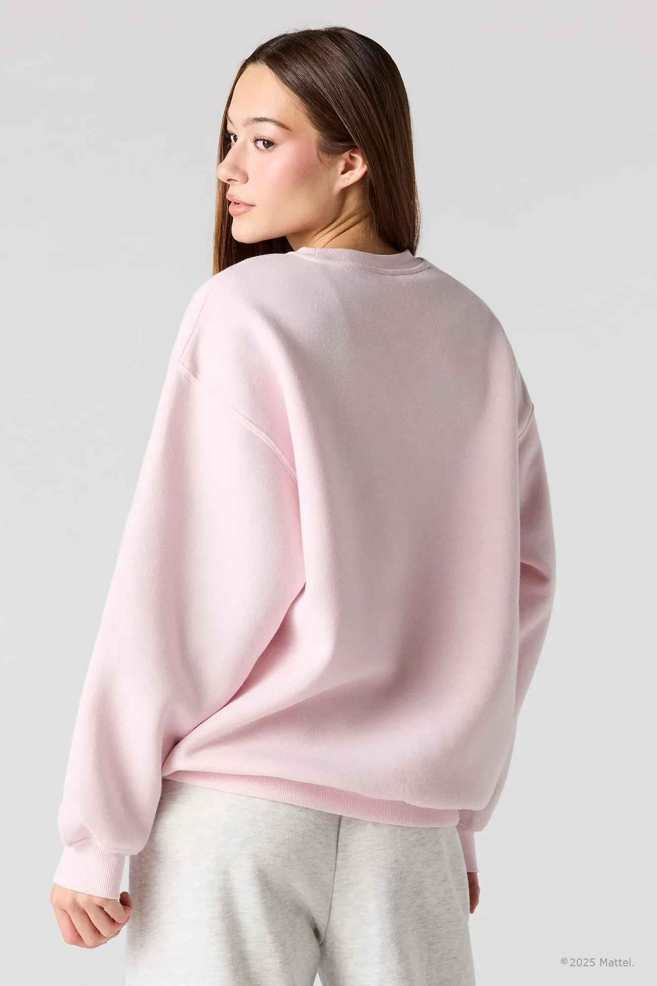 Barbie™ Embroidered Christmas Fleece Sweatshirt sold by Urban Planet product image thumbnail 2