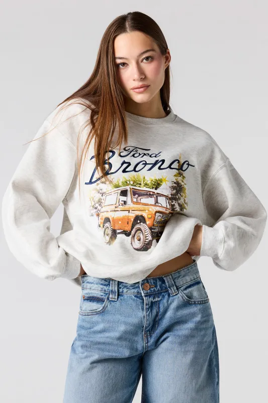 Ford Bronco Embroidered Christmas Fleece Sweatshirt sold by Urban Planet
