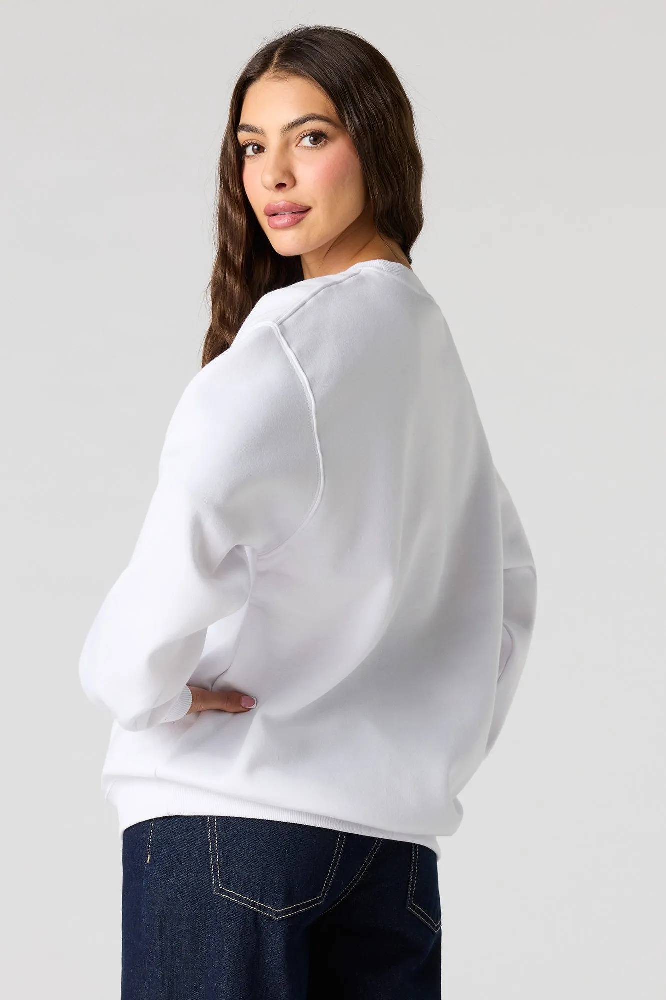 Diet Coke Christmas Embroidered Fleece Sweatshirt sold by Urban Planet product image thumbnail 2