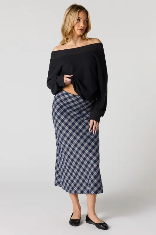 Plaid Flannel Midi Skirt sold by Urban Planet