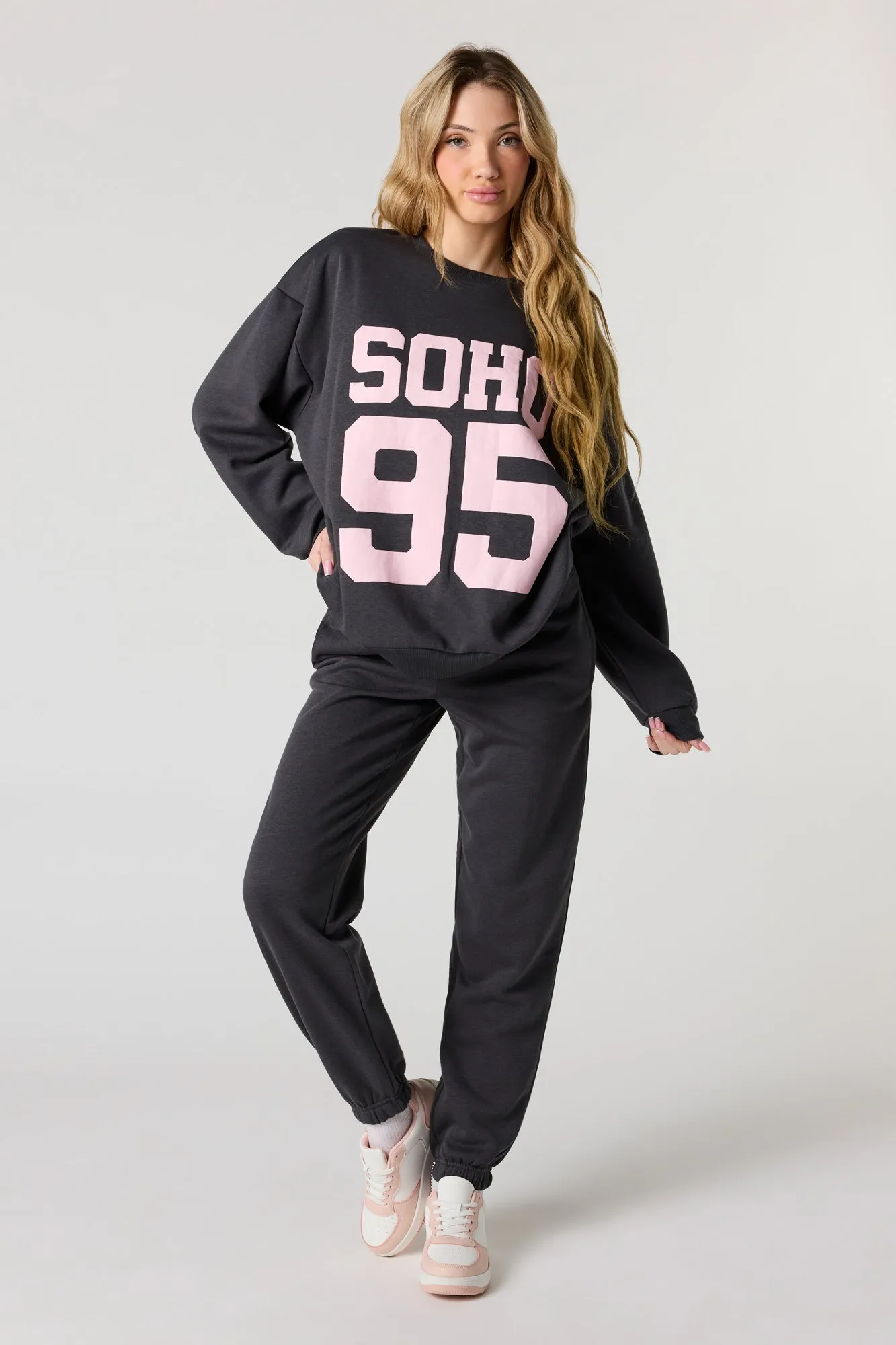 Fleece Puff Print Sweatshirt sold by Urban Planet product image thumbnail 3