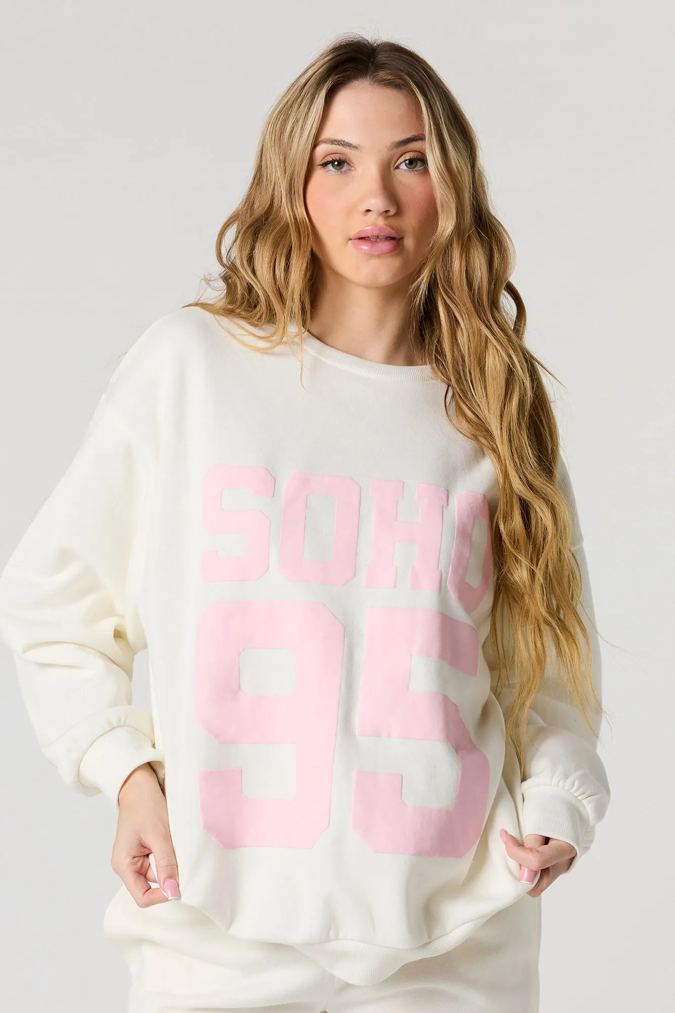 Fleece Puff Print Sweatshirt sold by Urban Planet product image thumbnail 4