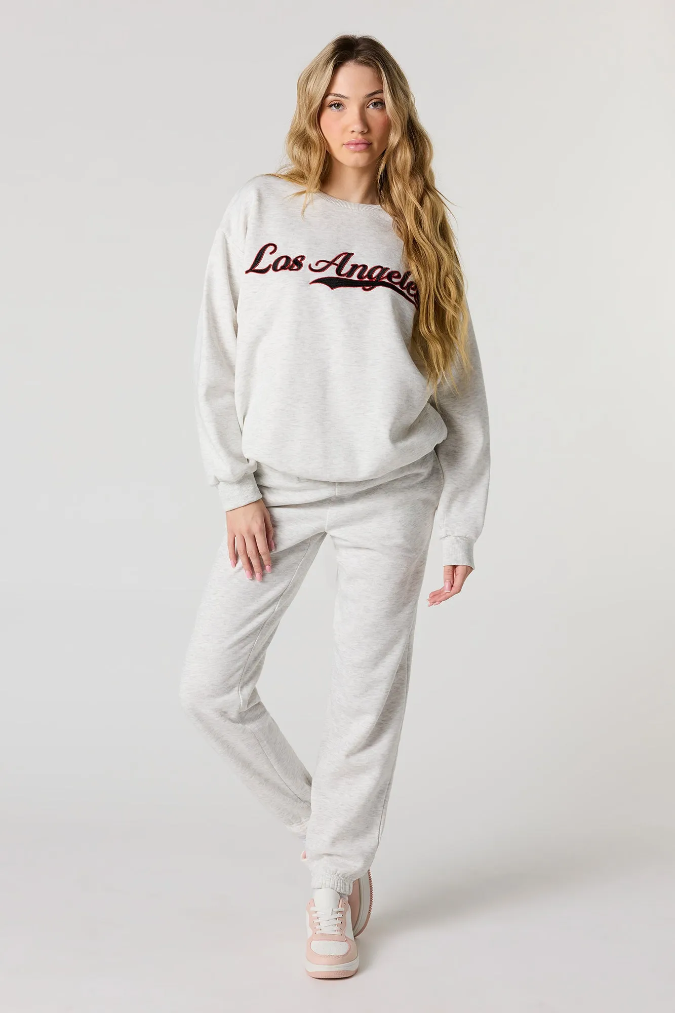Fleece Embroidered Sweatshirt sold by Urban Planet product image thumbnail 3