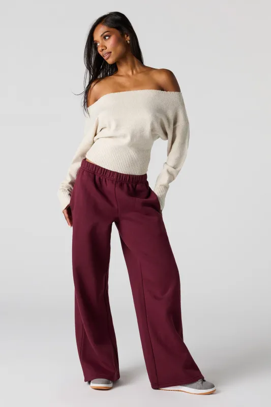 Ultra Wide Leg Fleece Sweatpant sold by Urban Planet