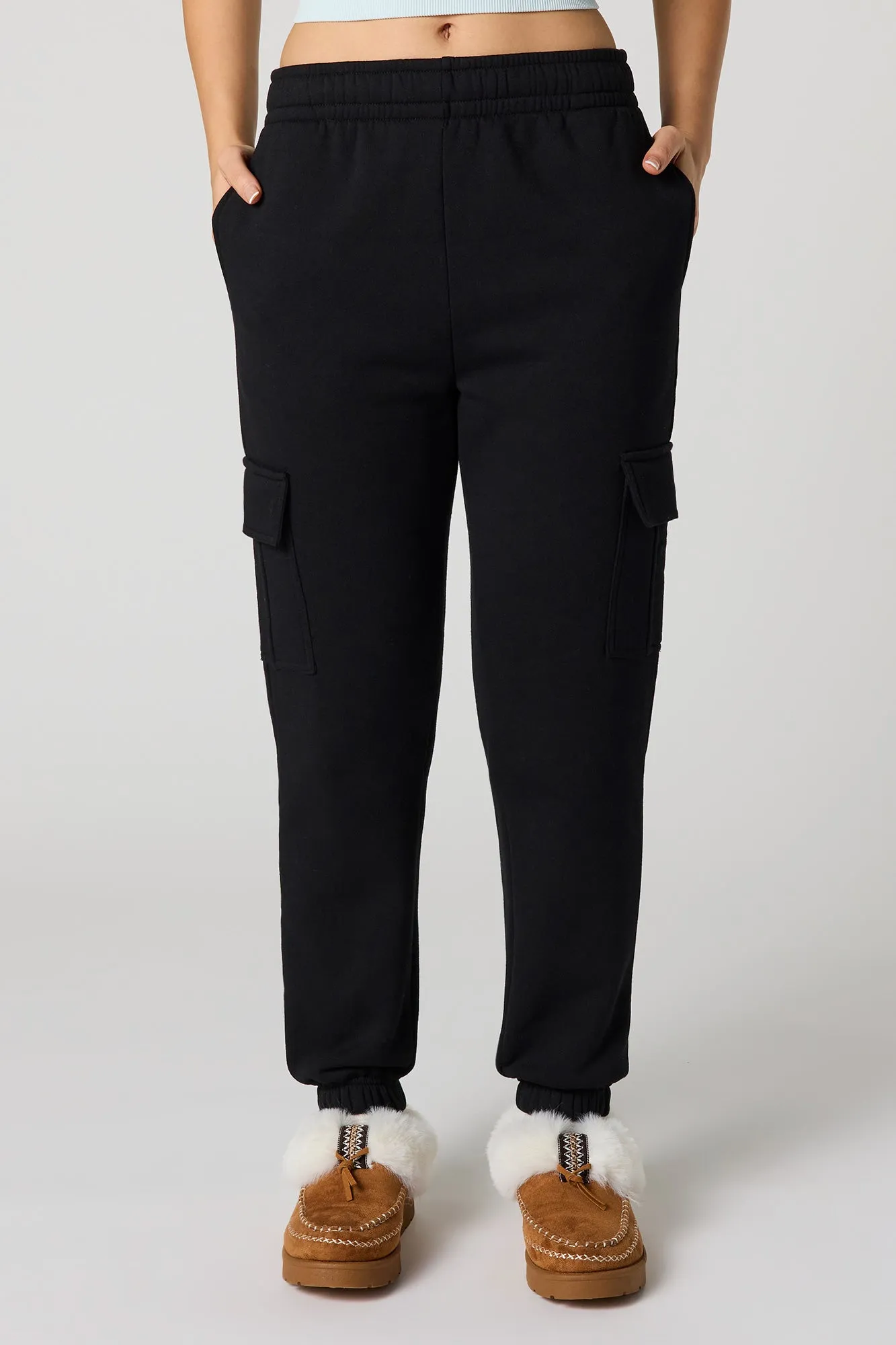 Solid Fleece Cargo Jogger sold by Urban Planet product image thumbnail 5