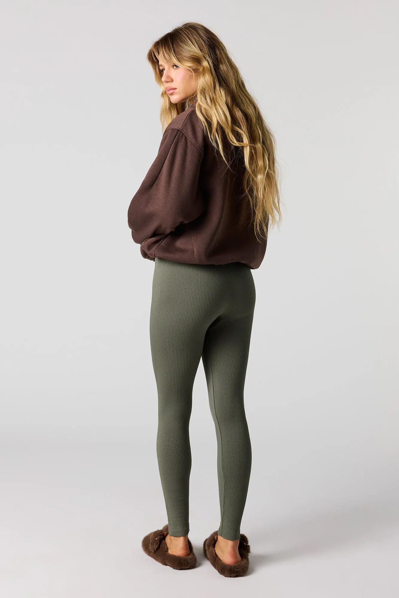 High Rise Seamless Ribbed Legging sold by Urban Planet product image thumbnail 3