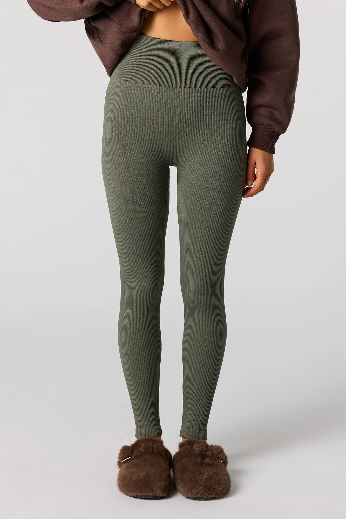 High Rise Seamless Ribbed Legging sold by Urban Planet product image thumbnail 2