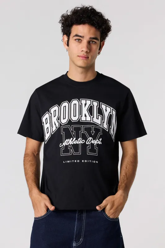 Brooklyn NY Puff Print T-Shirt sold by Urban Planet