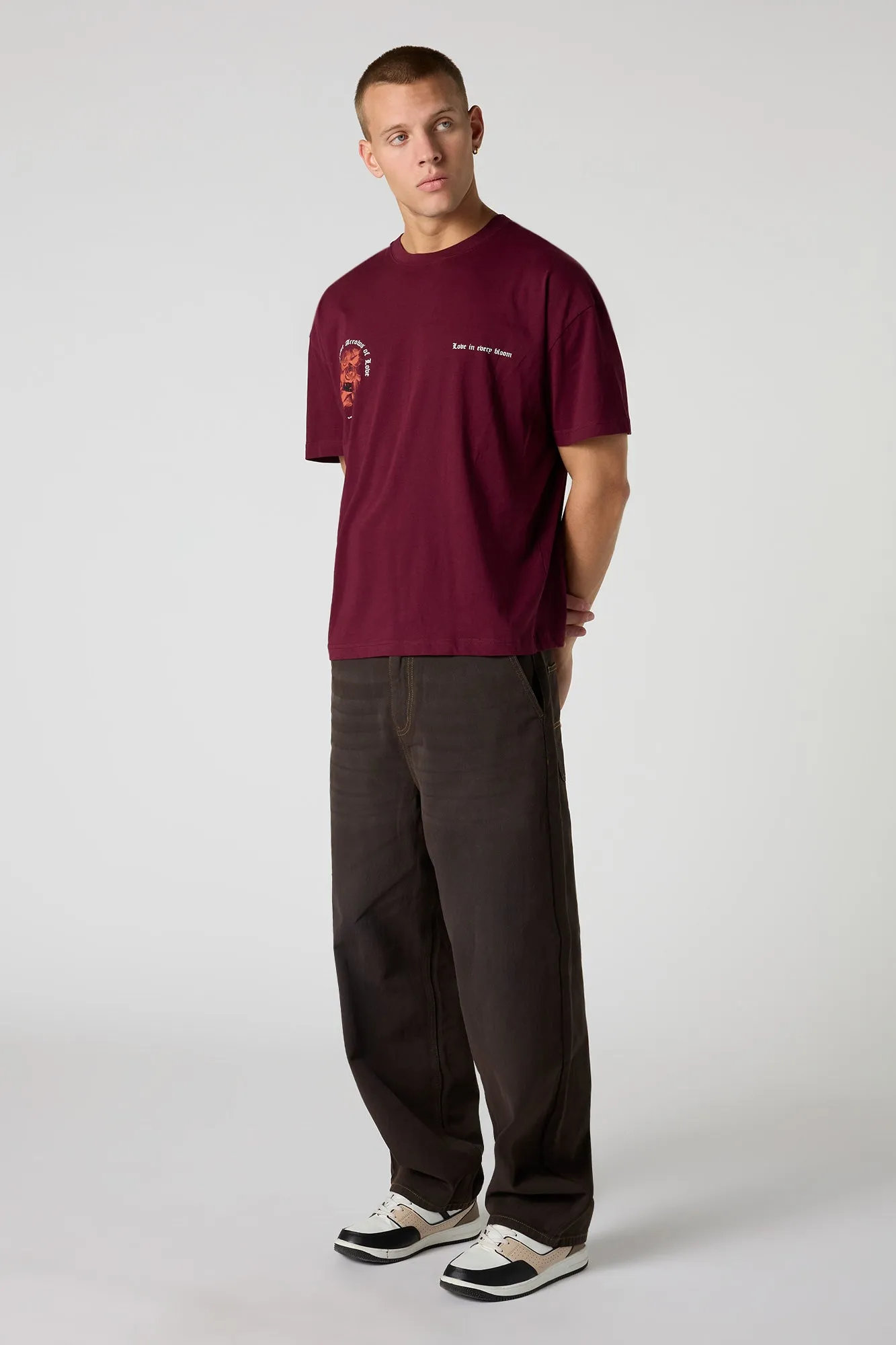 Love Bloom Graphic Relaxed T-Shirt sold by Urban Planet product image thumbnail 3