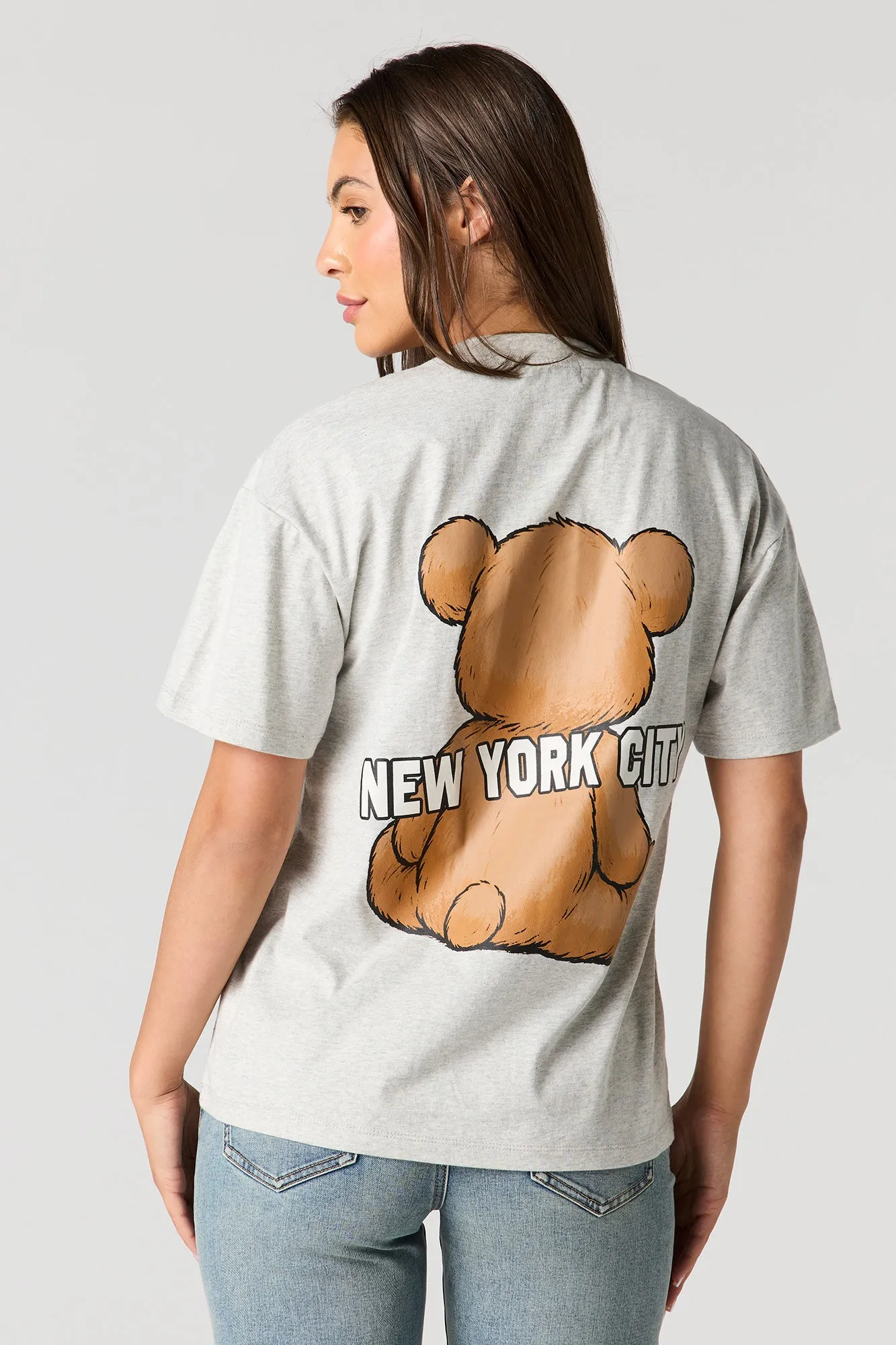 Teddy Bear Graphic Boyfriend T-Shirt sold by Urban Planet product image thumbnail 2