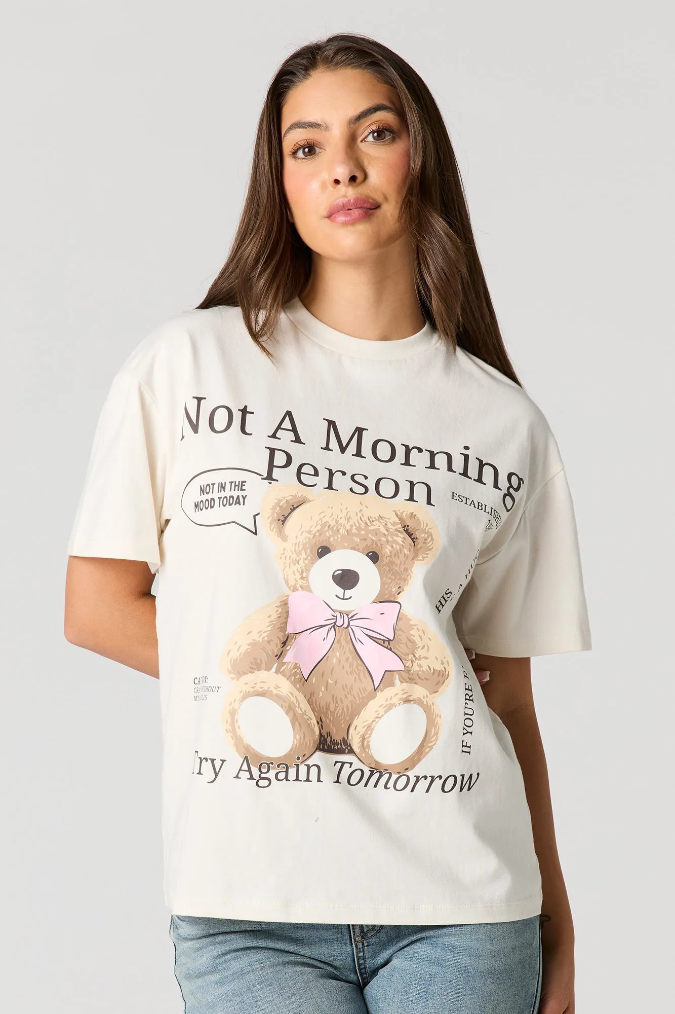 Teddy Bear Graphic Boyfriend T-Shirt sold by Urban Planet product image thumbnail 4