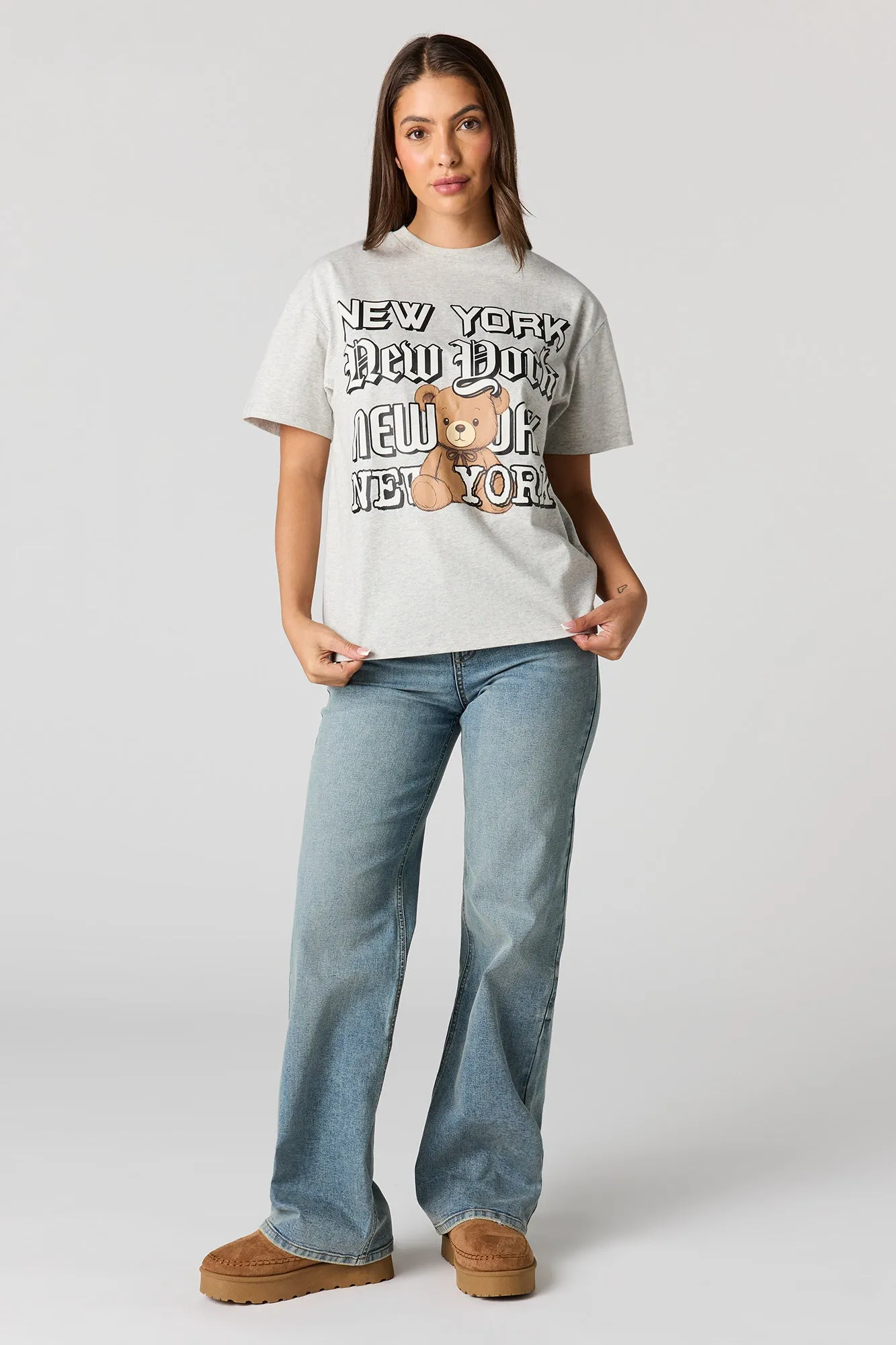 Teddy Bear Graphic Boyfriend T-Shirt sold by Urban Planet product image thumbnail 3