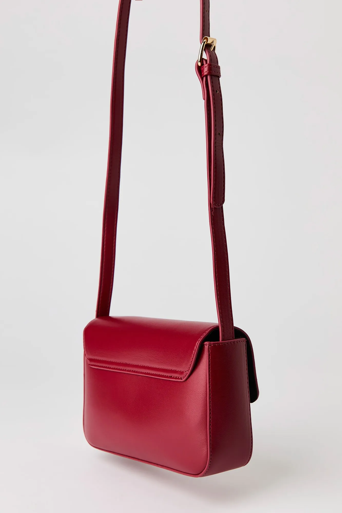 Faux Leather Metal Buckle Crossbody Purse sold by Urban Planet product image thumbnail 2