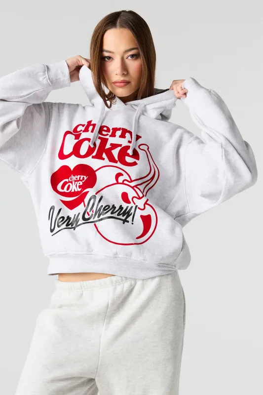 Cherry Coke Flock Print Hoodie sold by Urban Planet