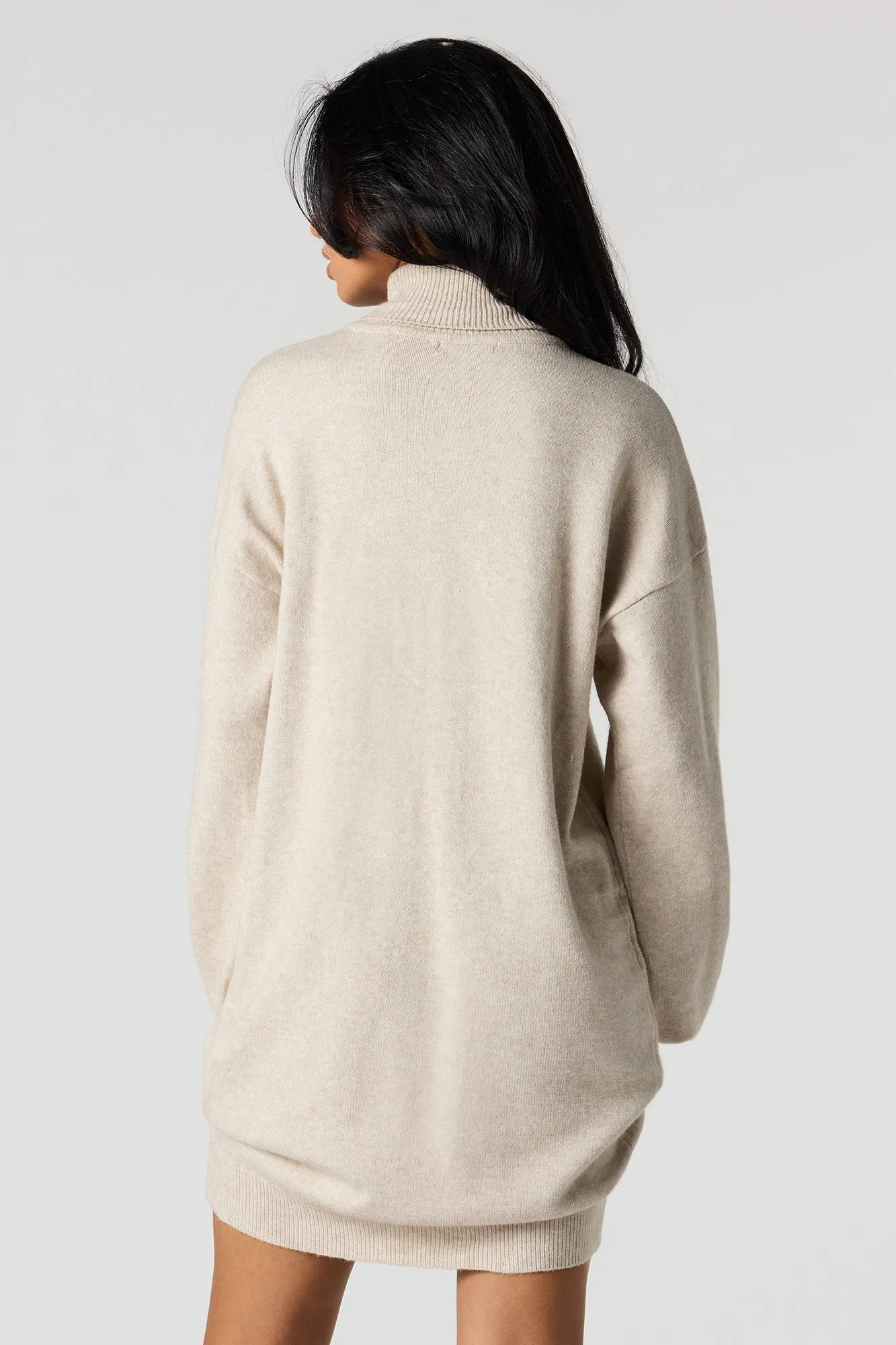 Mock Neck Long Sleeve Knit Mini Dress sold by Urban Planet product image thumbnail 2