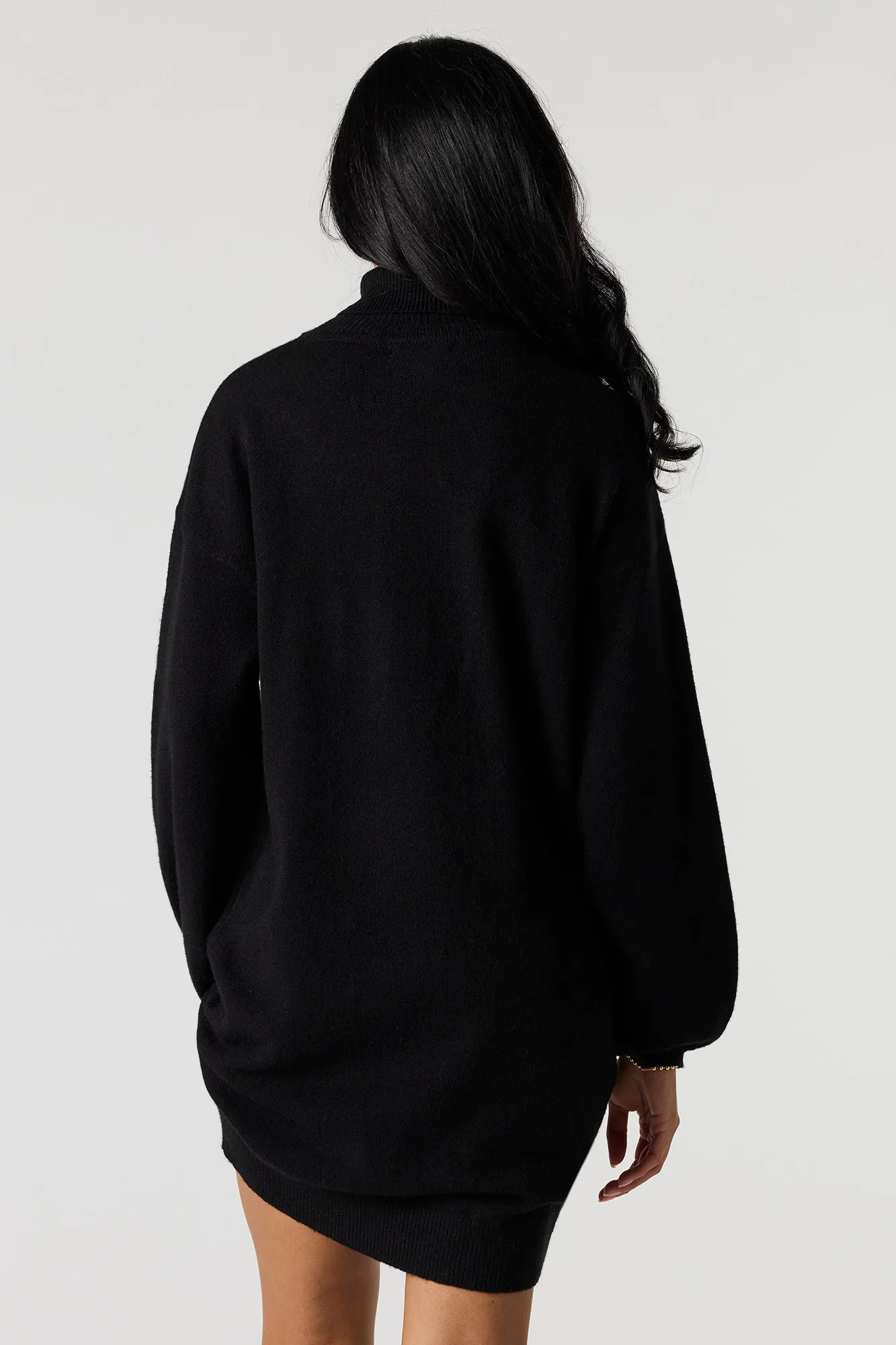 Mock Neck Long Sleeve Knit Mini Dress sold by Urban Planet product image thumbnail 5